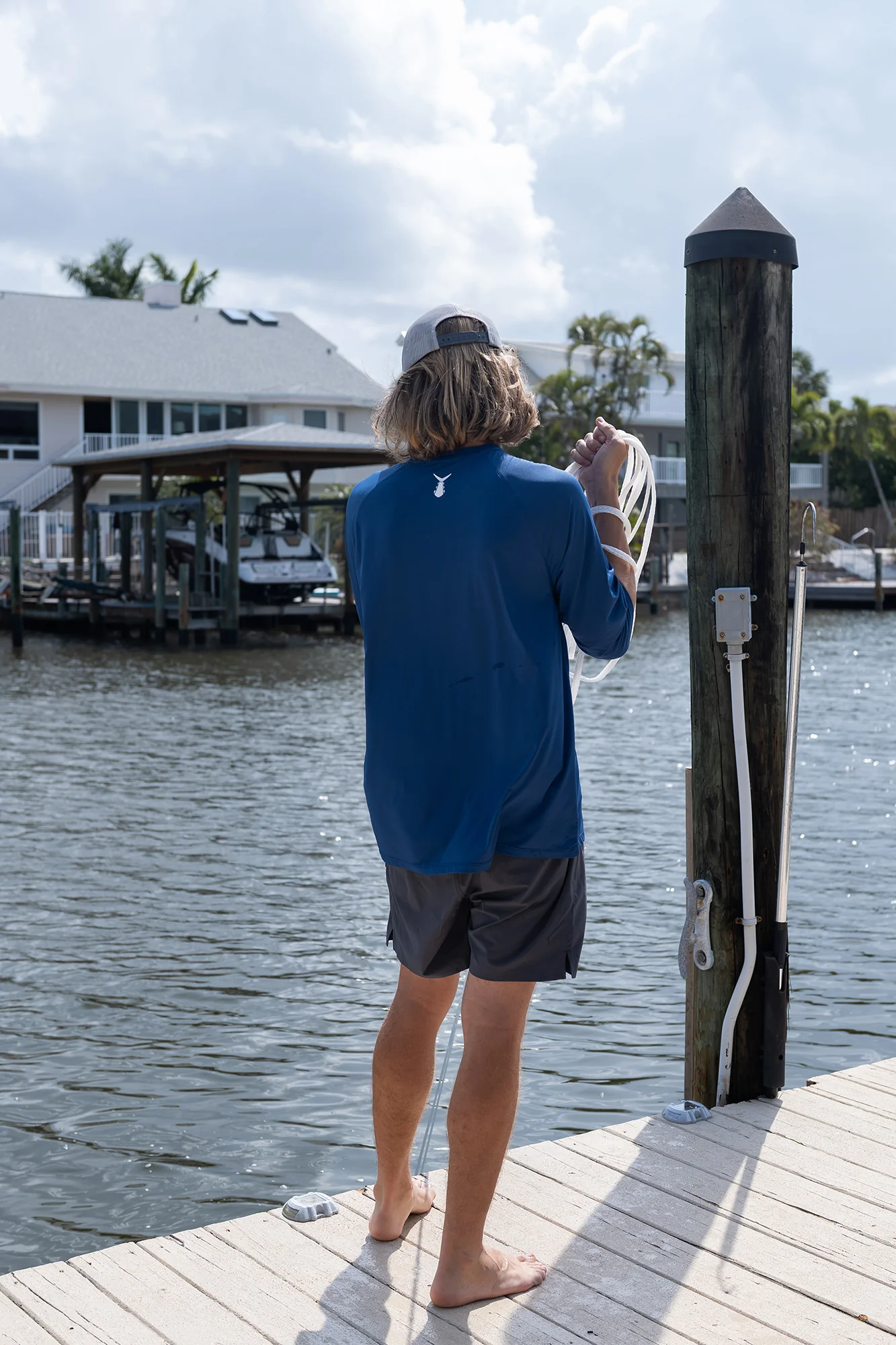 Men's Ahi Breeze Long Sleeve Tee | Navy - Image 6