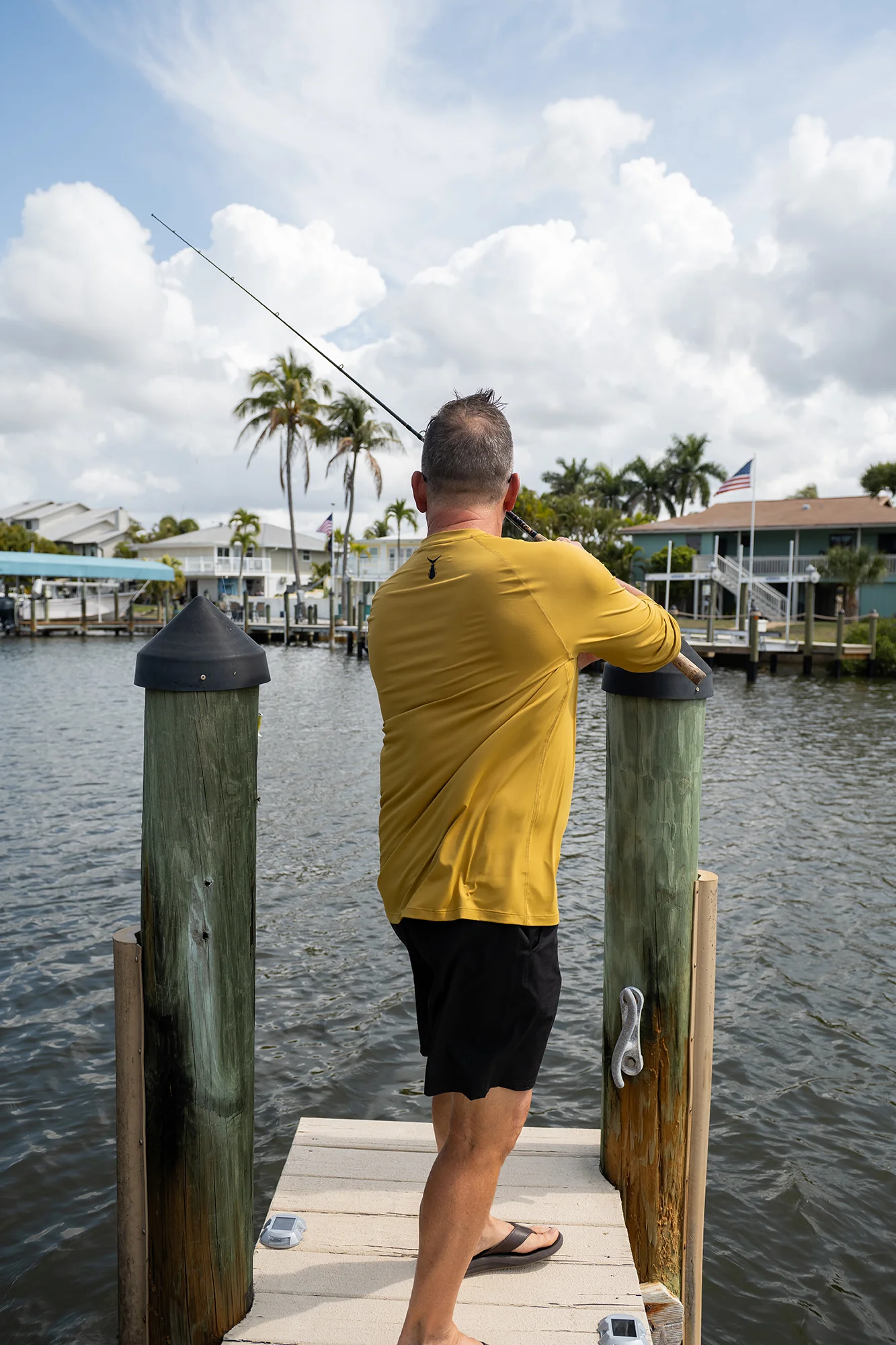 Men's Ahi Breeze Long Sleeve Tee | Saffron - Image 11