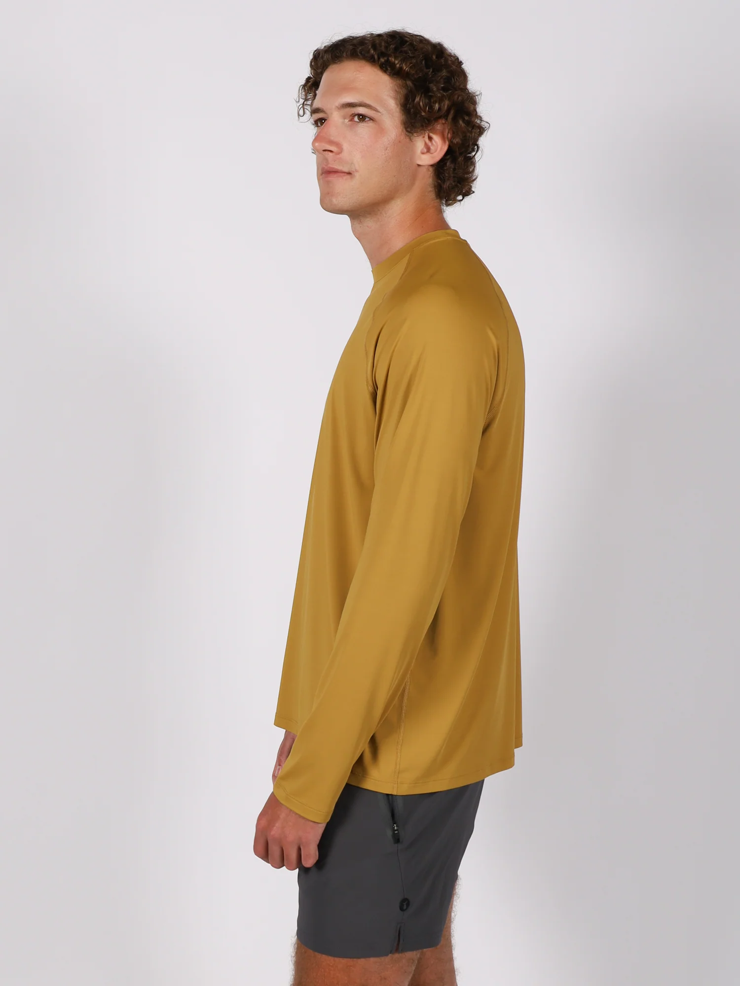 Men's Ahi Breeze Long Sleeve Tee | Saffron - Image 7