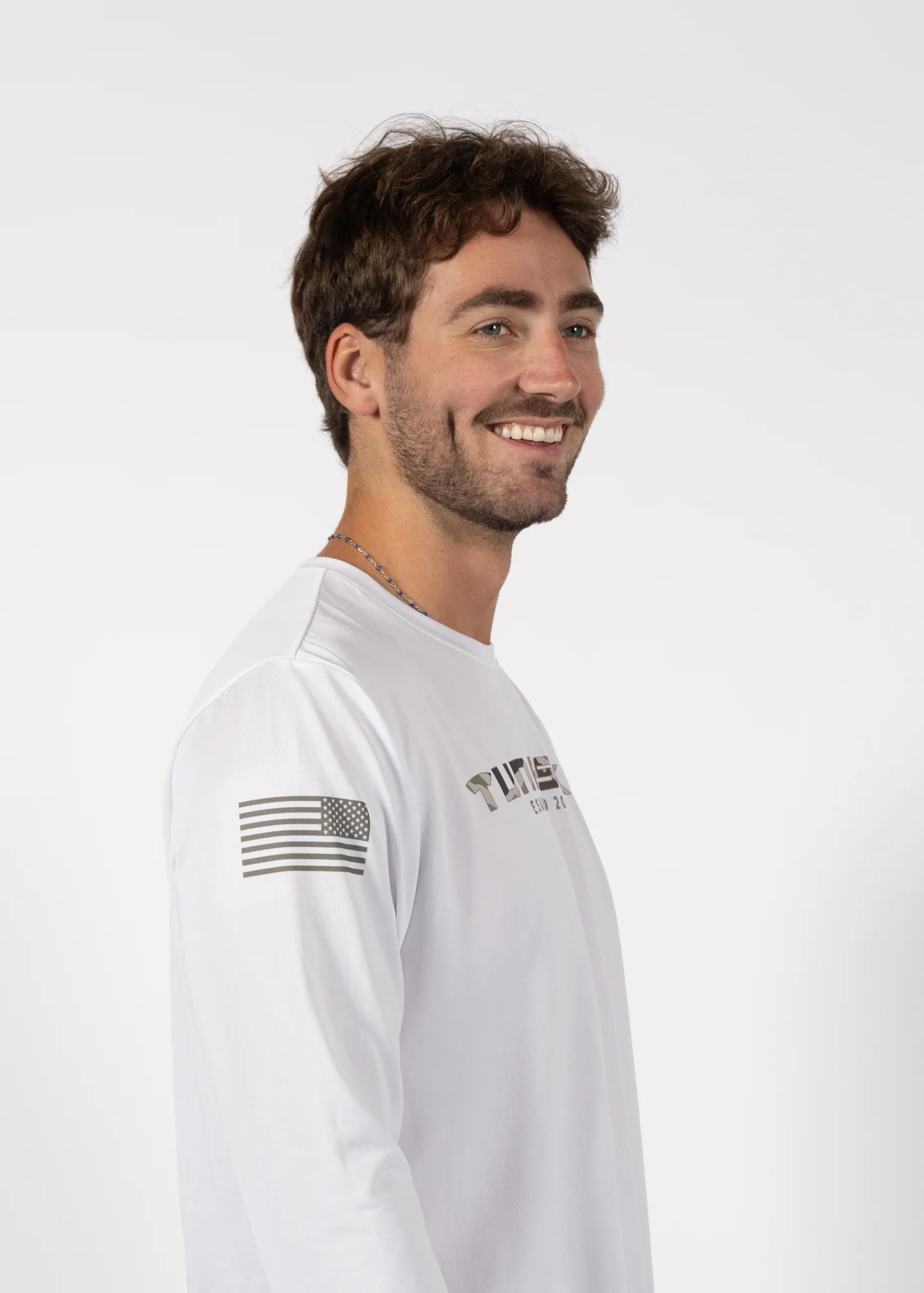 Camo | Men's Echo Performance Long Sleeve | White - Image 6