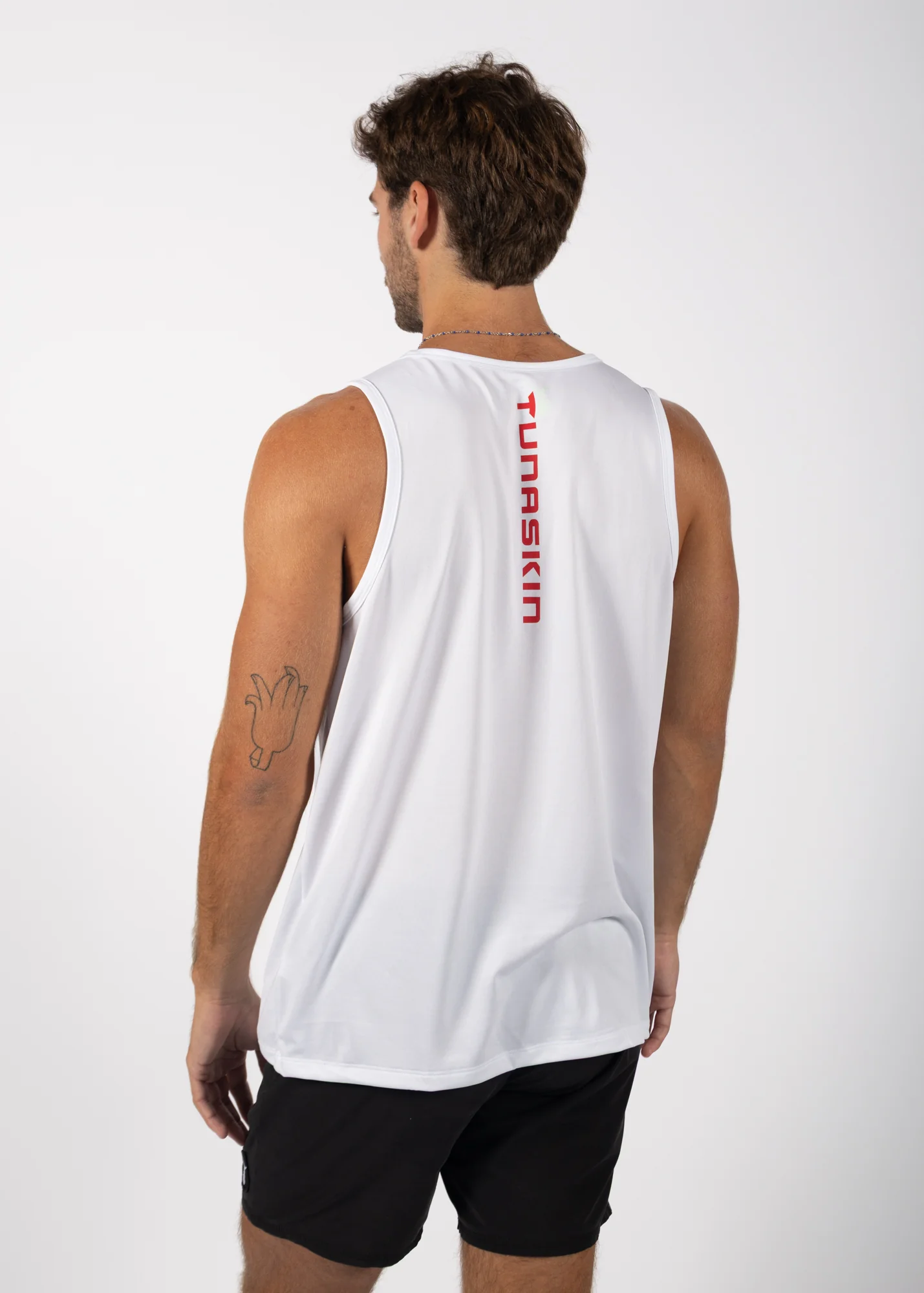 Hex | Men's Echo Performance Tank | White - Image 3