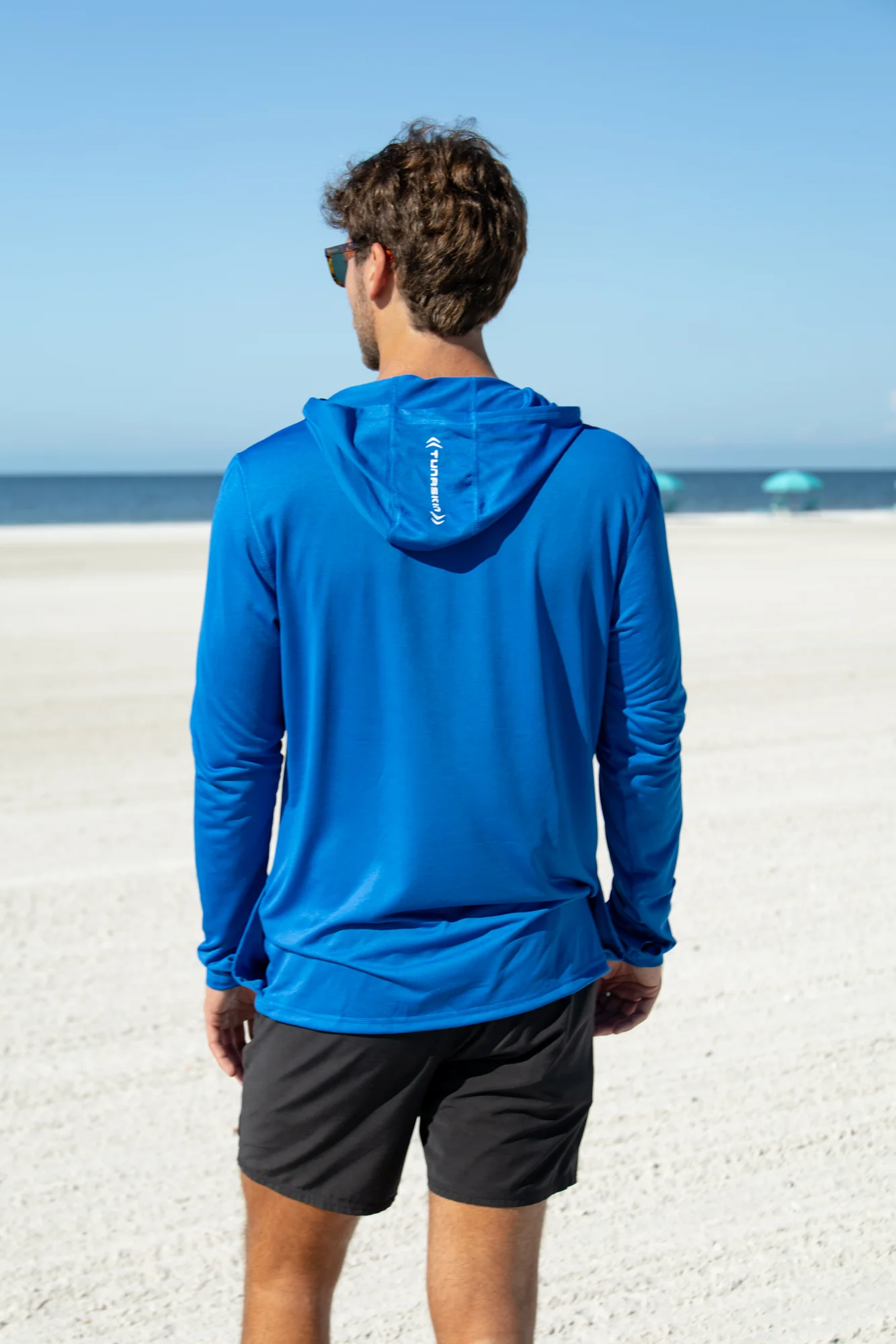 Men's Echo Performance Hoodie | Pacific Blue - Image 2