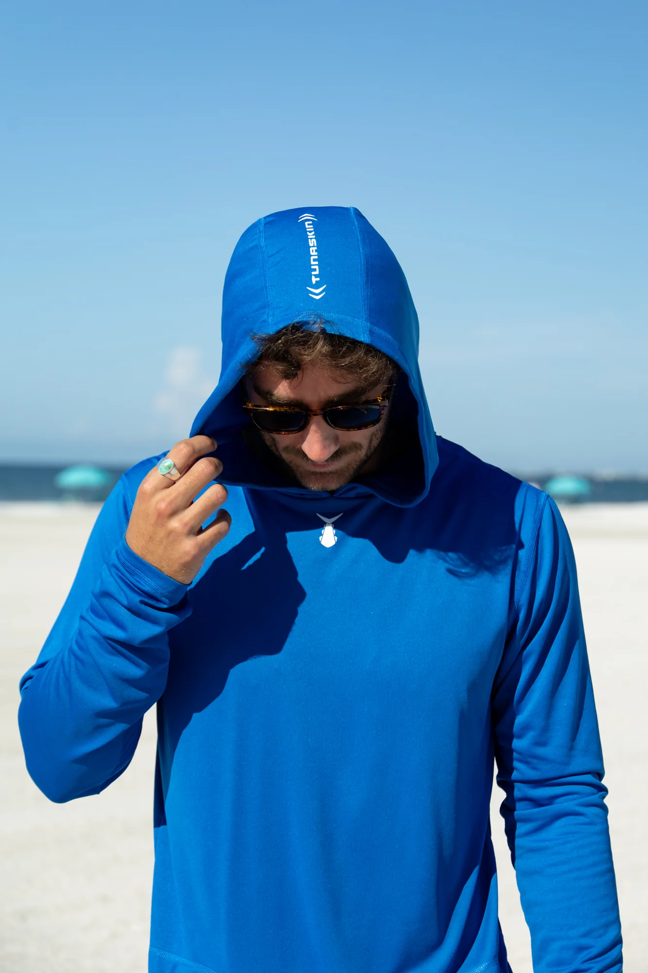 Men's Echo Performance Hoodie | Pacific Blue - Image 3
