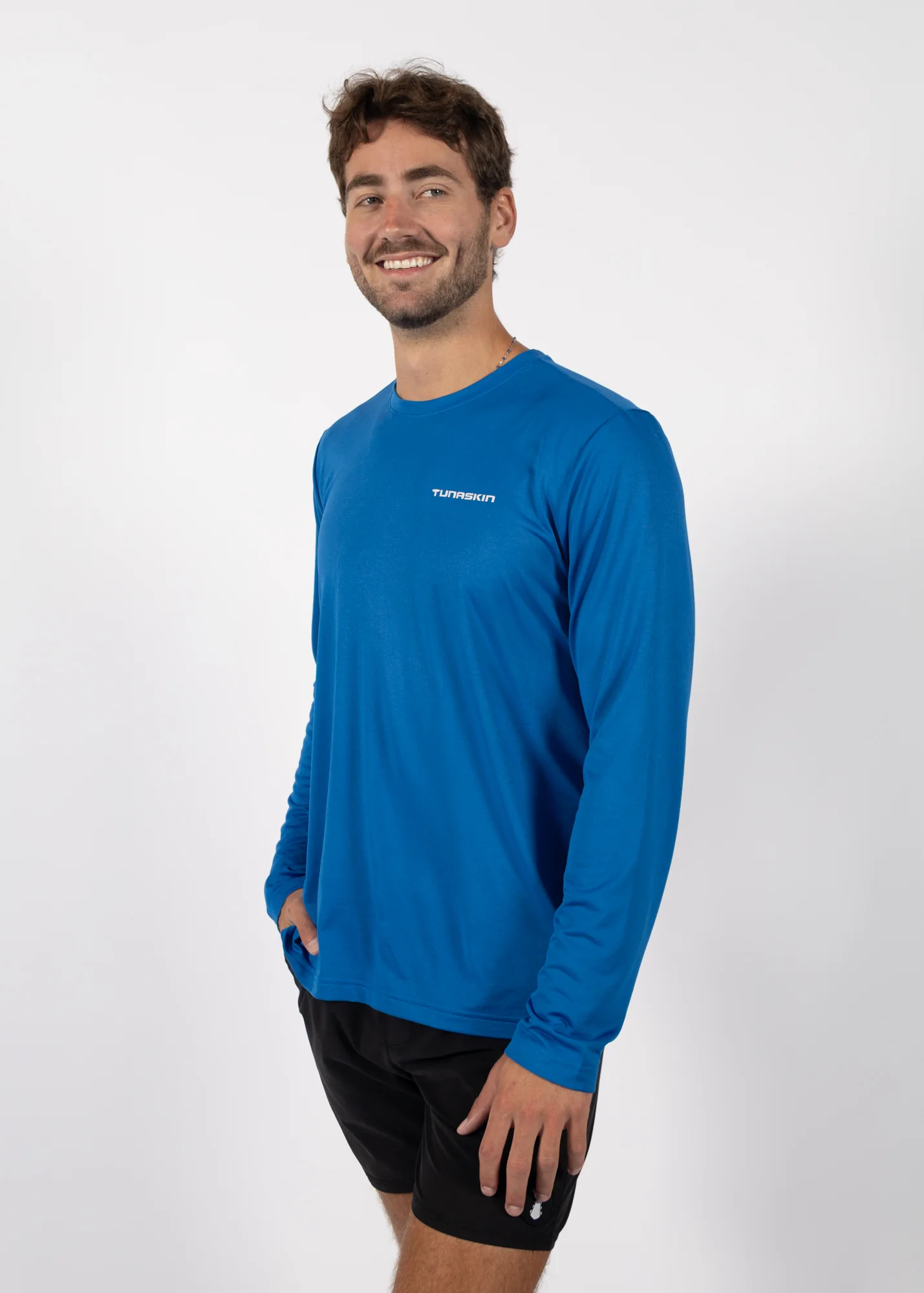 Core 07 | Men's Echo Performance Long Sleeve | Pacific Blue