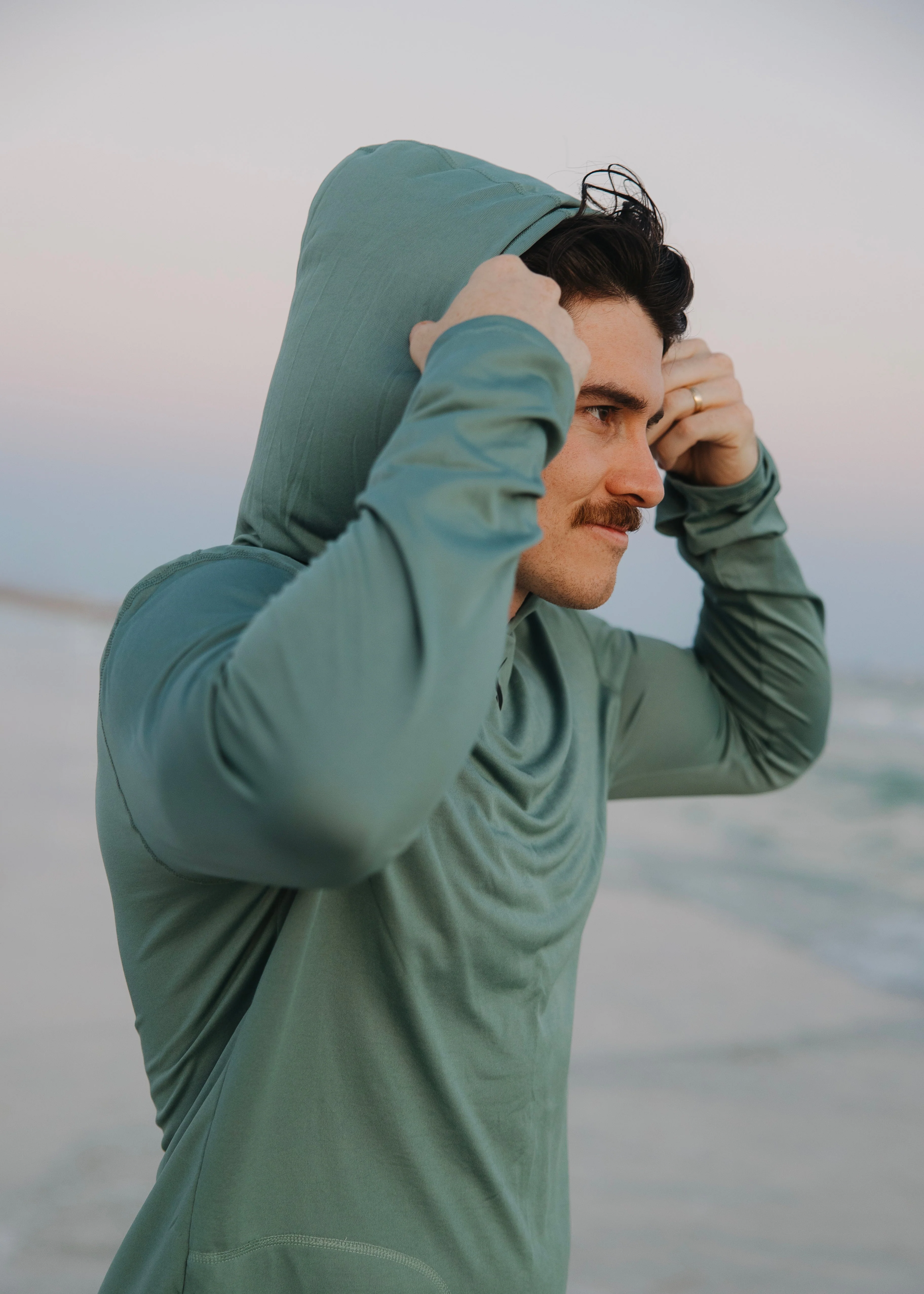 Echo Performance Hoodie | Olive - Americana - Image 2