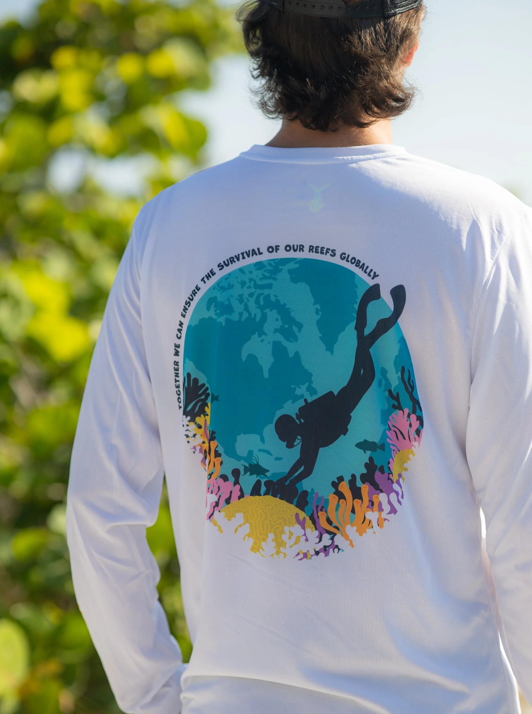 Plant A Million Corals | Tunaskin - Men's Long Sleeve Echo - Image 2
