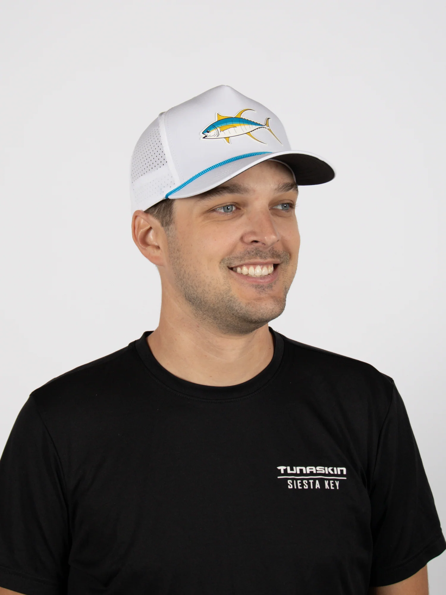 Tuna | Mid Crown Adjustable Hat | White
