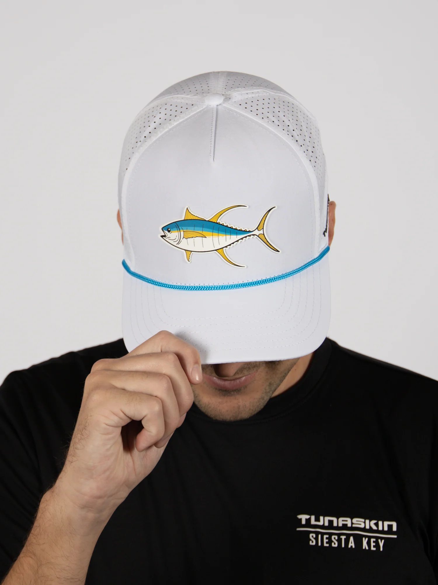 Tuna | Mid Crown Adjustable Hat | White - Image 2
