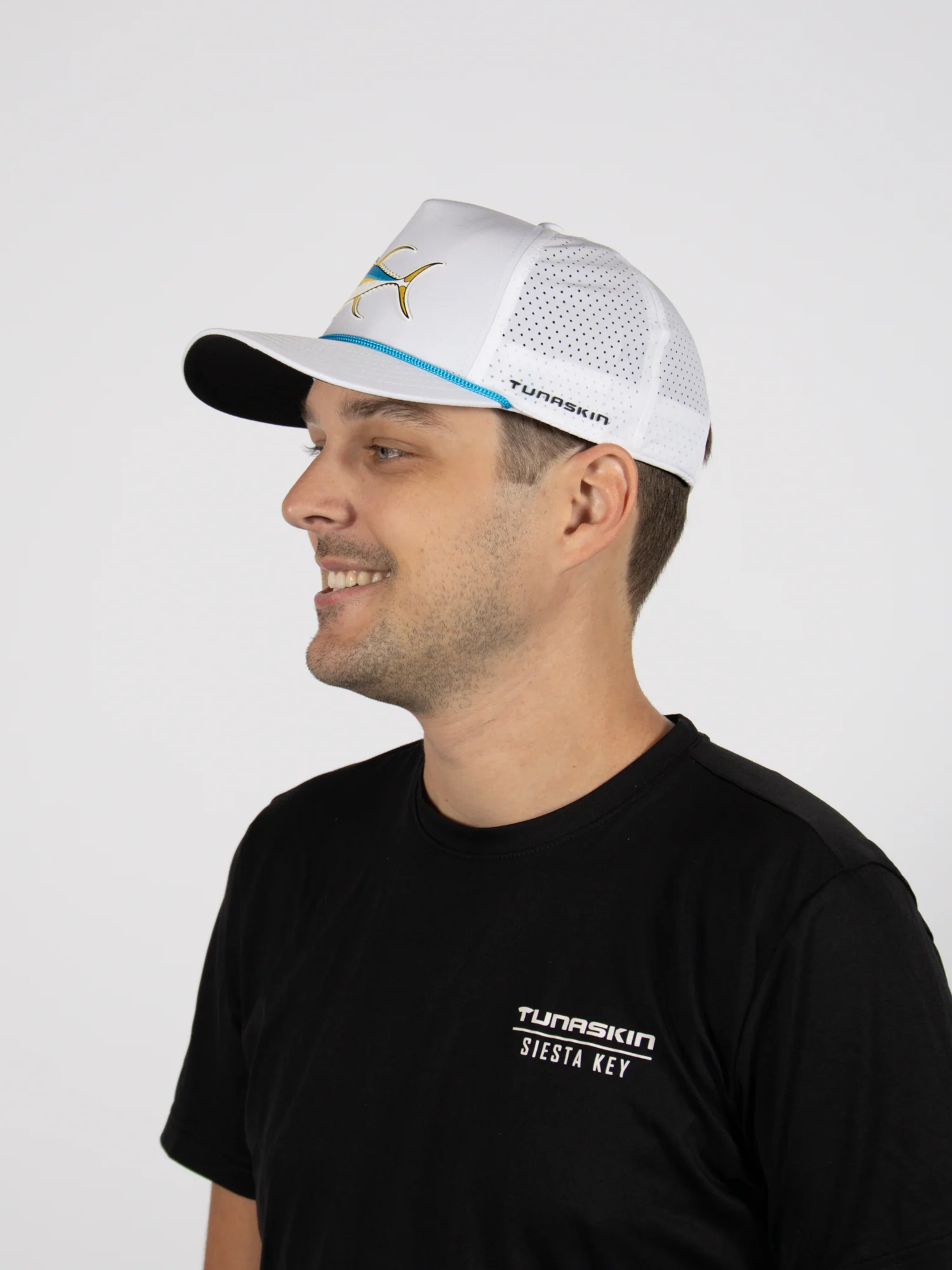 Tuna | Mid Crown Adjustable Hat | White - Image 3