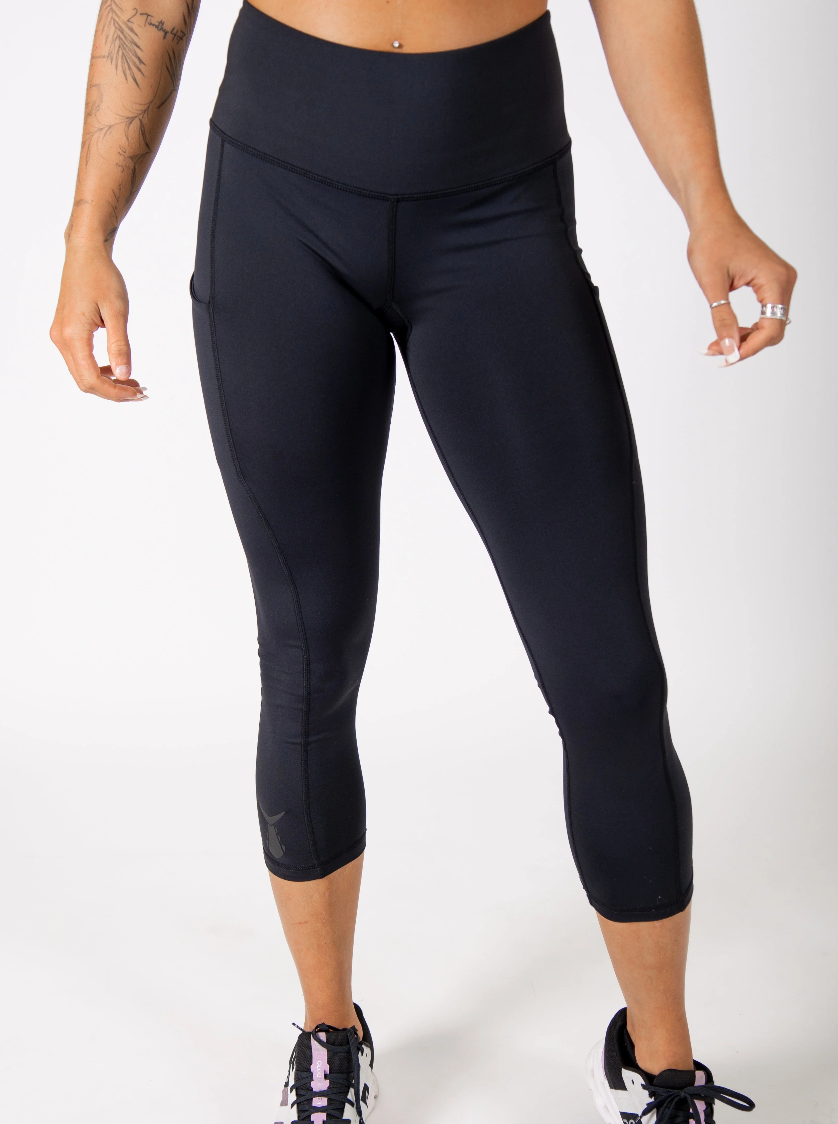 Women's Cropped Leggings | Black - Image 5