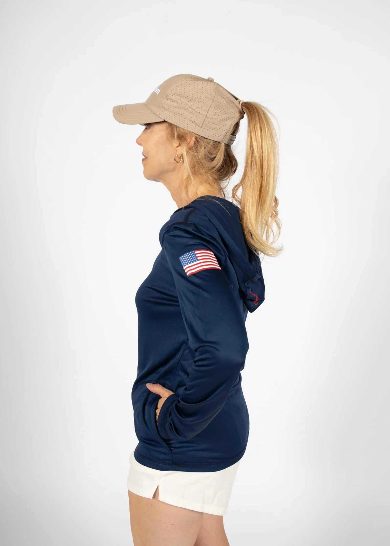 Women's Echo Performance Hoodie | Navy - Image 4