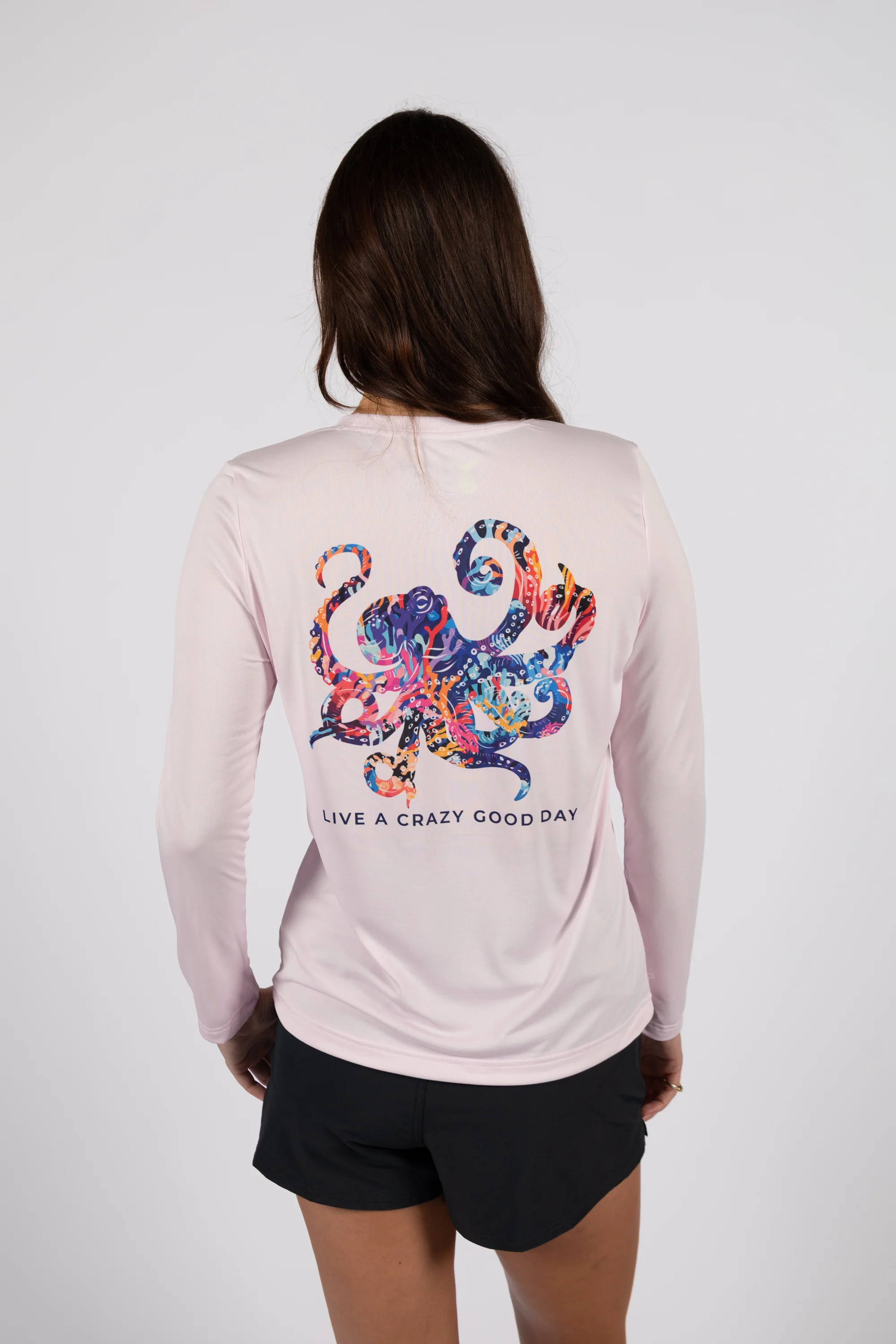 Octopus | Women's Echo Performance Long Sleeve | Flamingo - Image 5