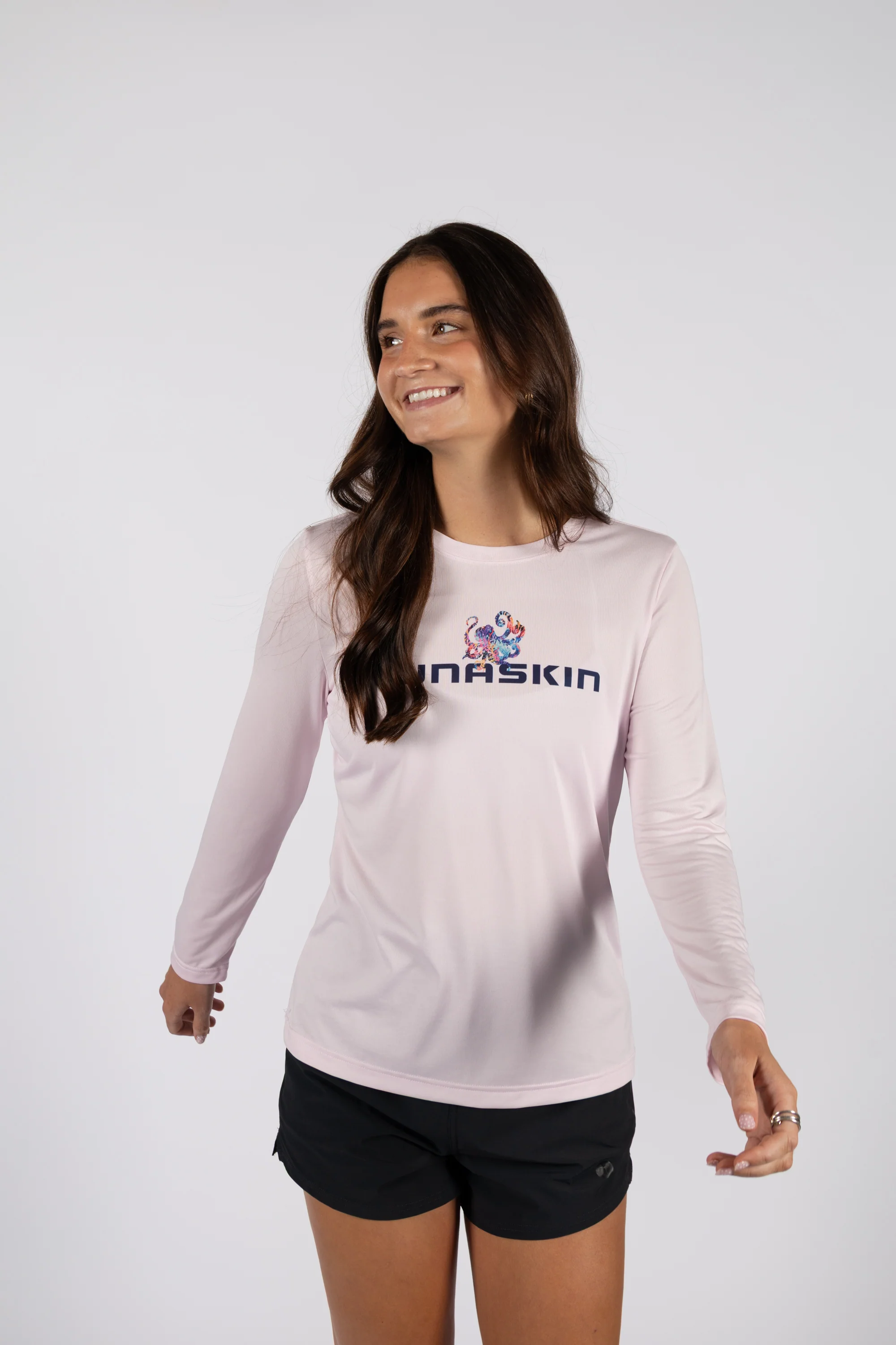 Octopus | Women's Echo Performance Long Sleeve | Flamingo - Image 7