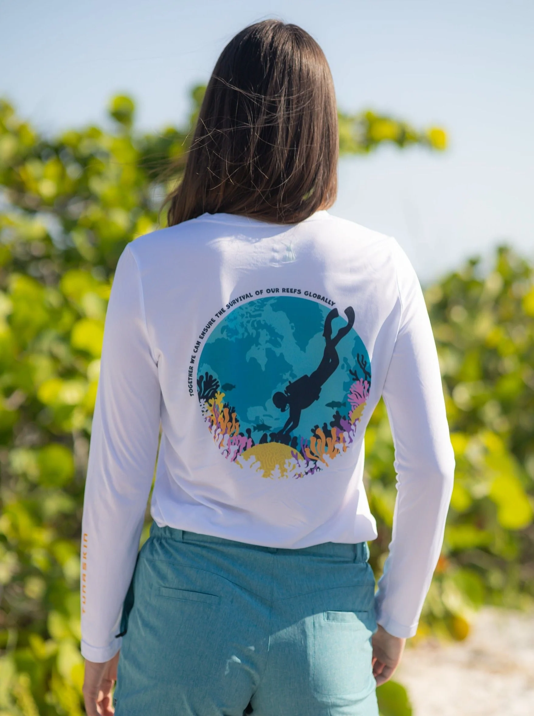 Plant a Million Corals | Tunaskin - Women's Long Sleeve Echo - Image 2