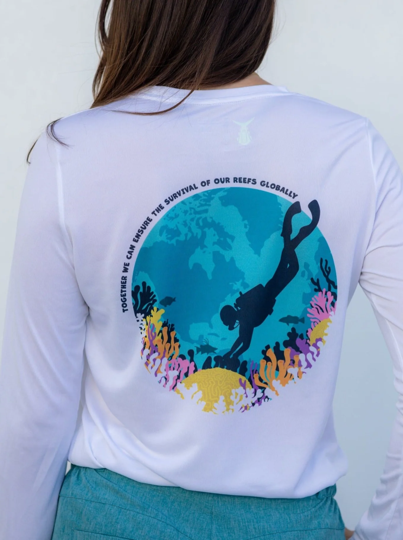 Plant a Million Corals | Tunaskin - Women's Long Sleeve Echo - Image 5