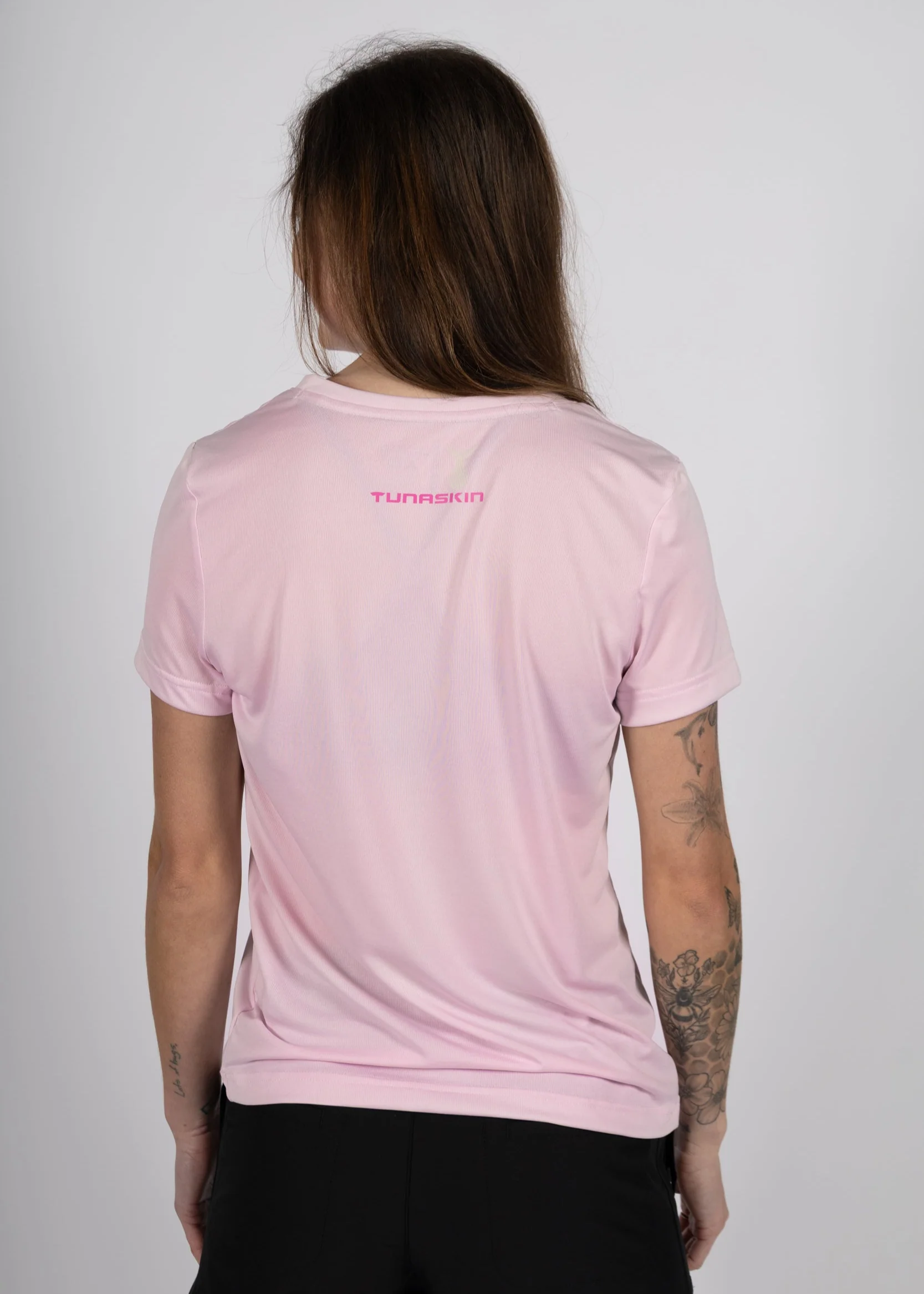 Women's Echo Performance Short Sleeve V-Neck | Flamingo - Image 3