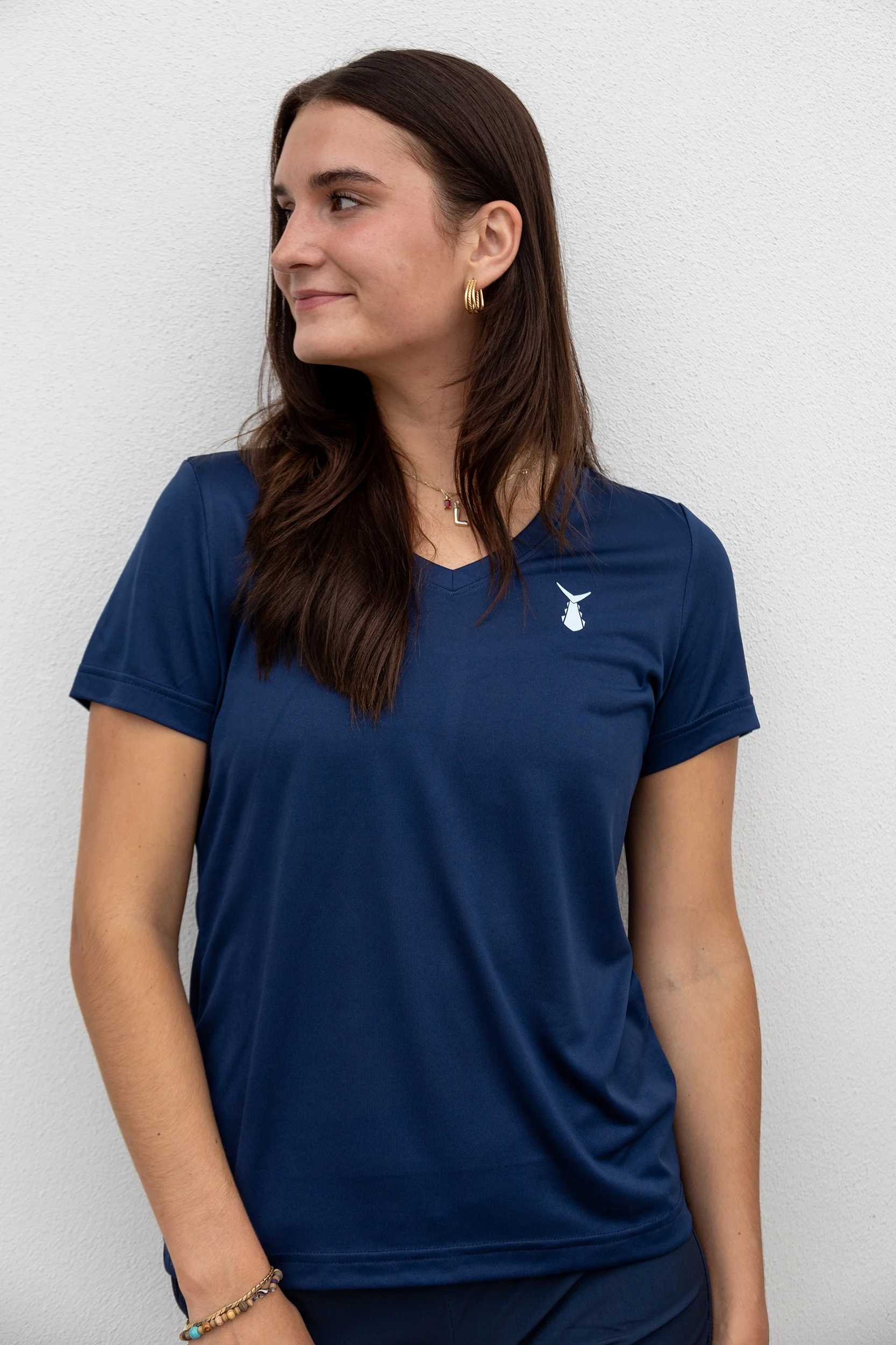 Women's Echo Performance Short Sleeve V-Neck | Navy - Image 3