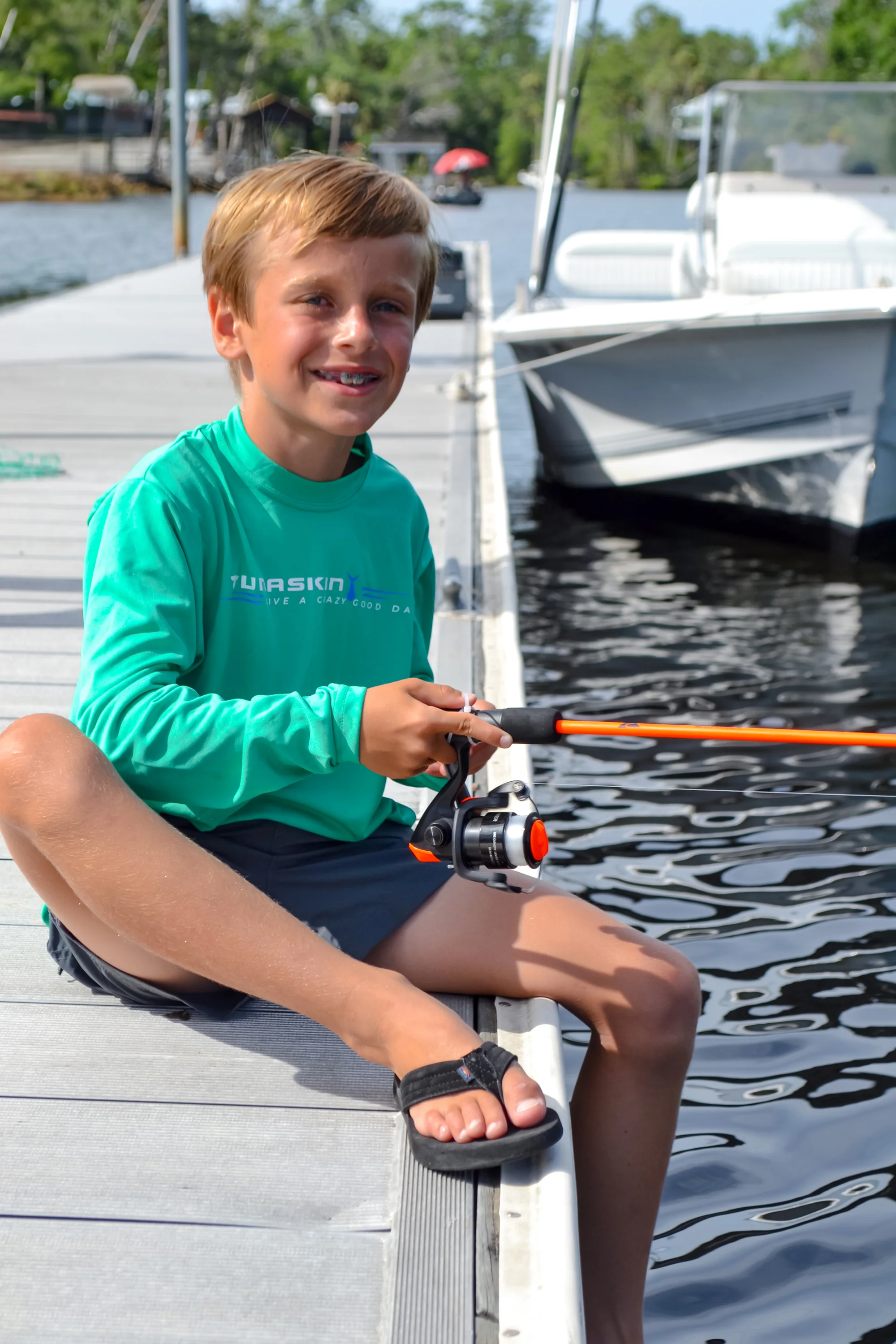 Youth Echo Performance Long Sleeve | Green Flash - Image 2
