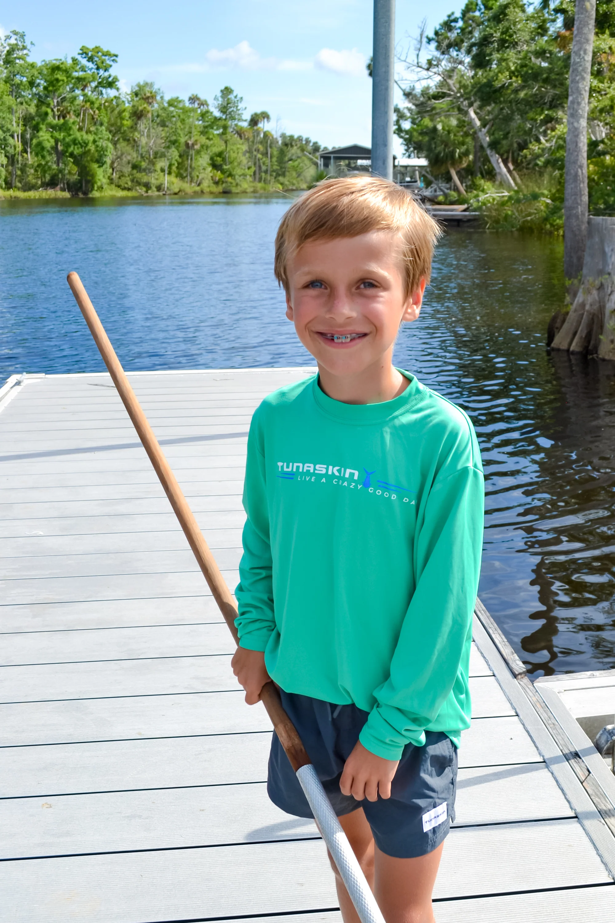 Youth Echo Performance Long Sleeve | Green Flash - Image 3
