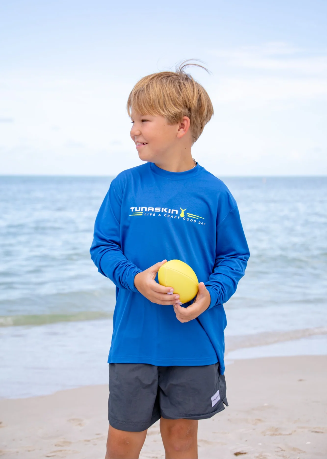 Youth Echo Performance Long Sleeve | Pacific Blue