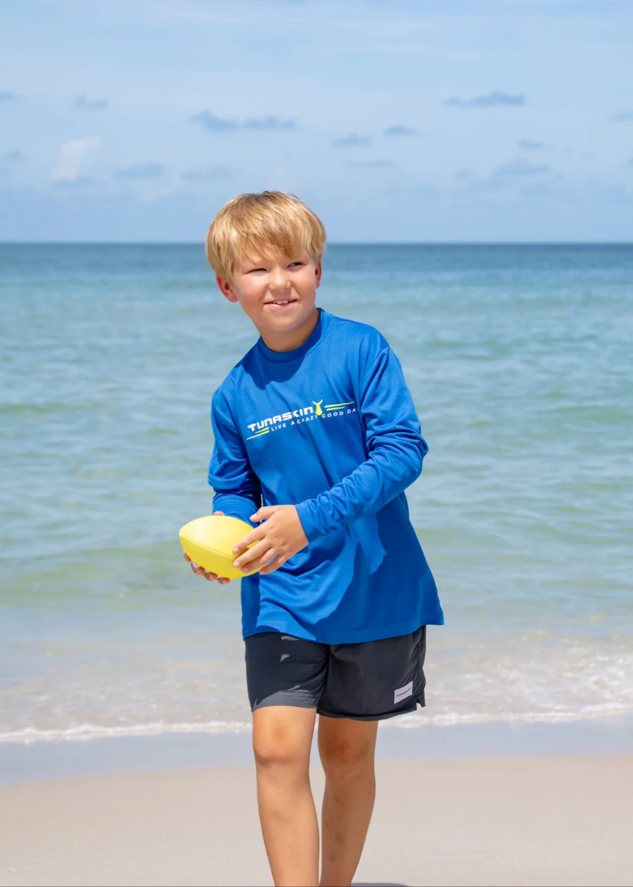 Youth Echo Performance Long Sleeve | Pacific Blue - Image 2