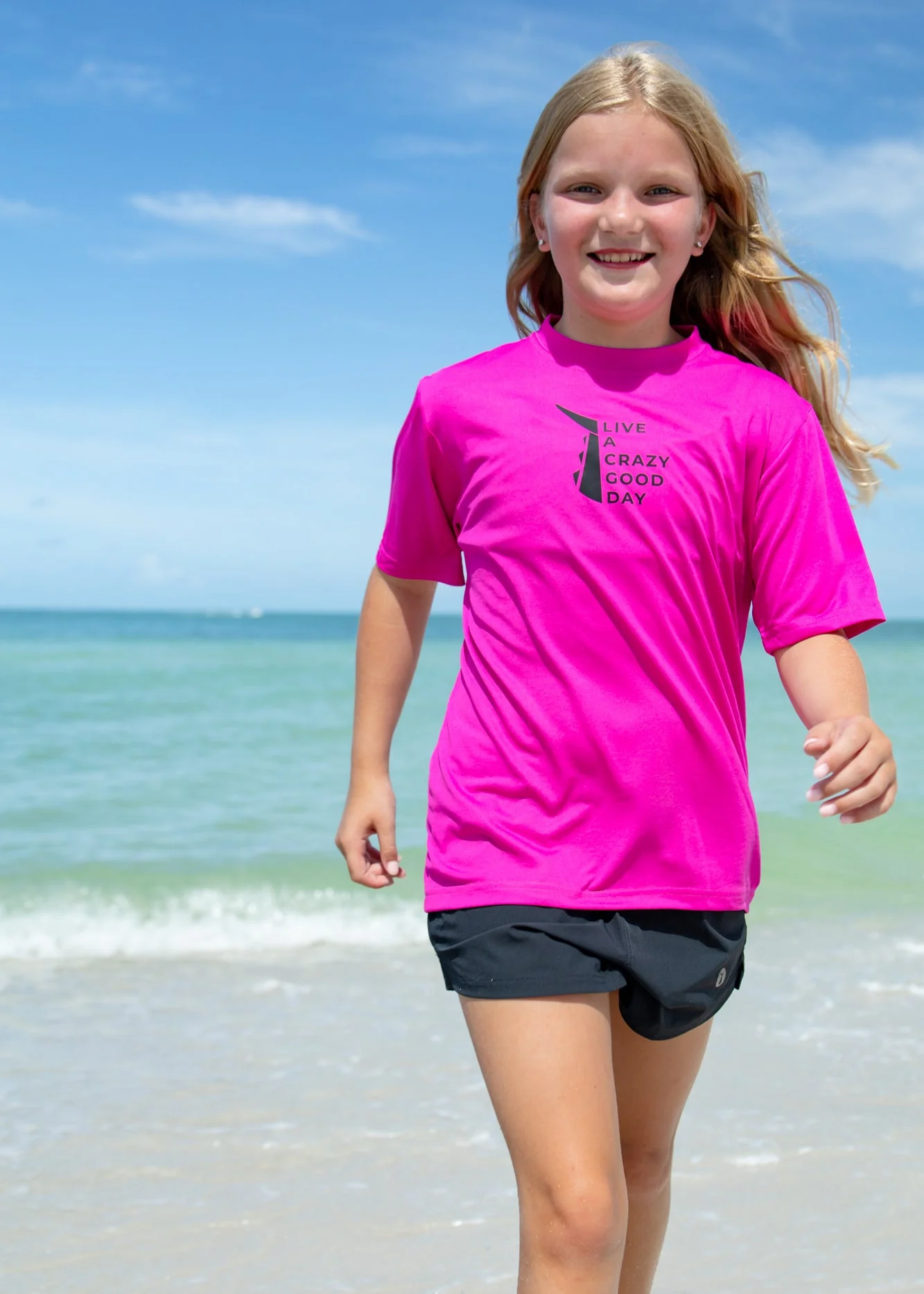 Youth Echo Performance Short Sleeve | Dragonfruit