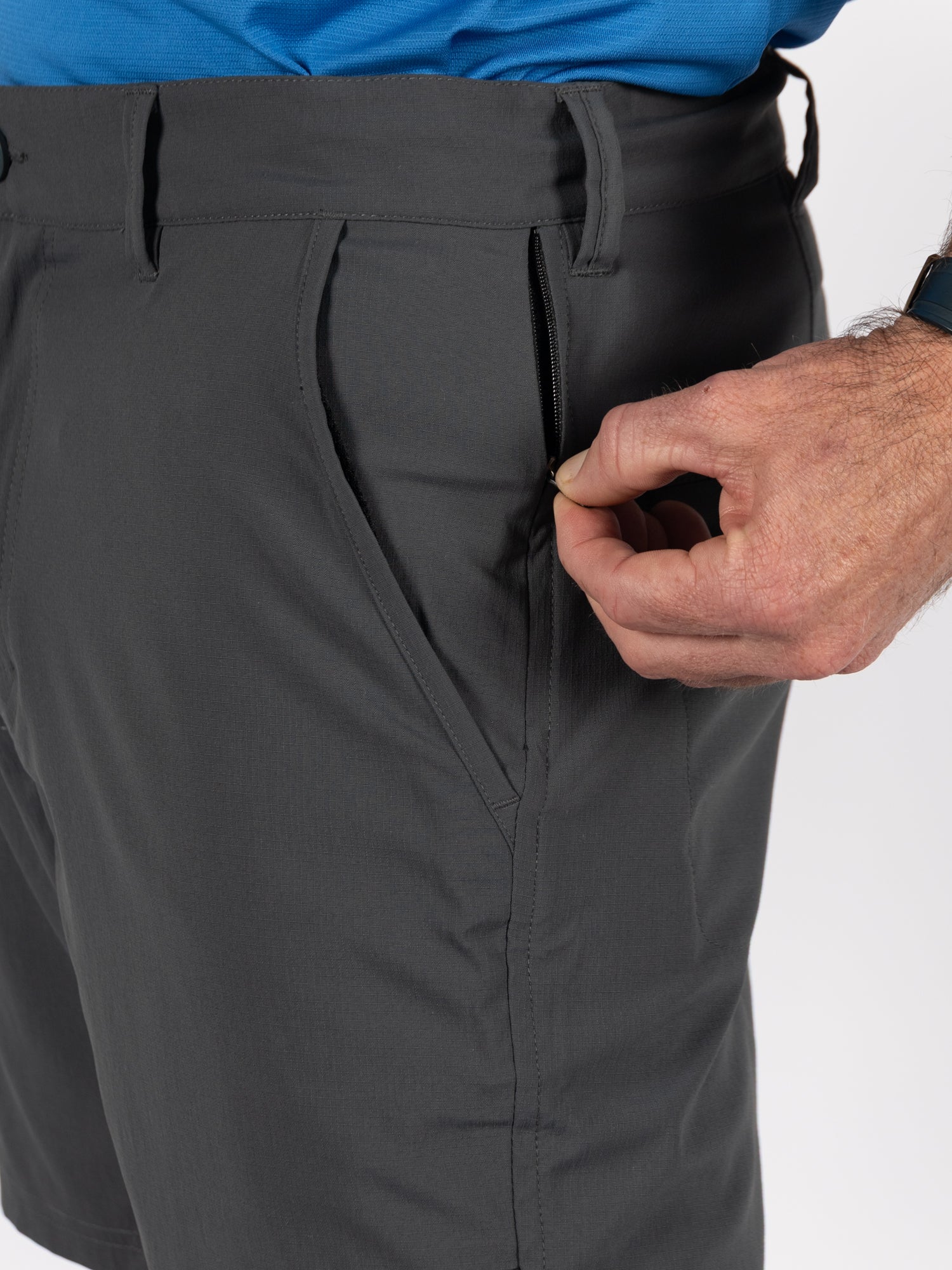 Men's Ripstop Nylon Guide Shorts | Charcoal - Image 6