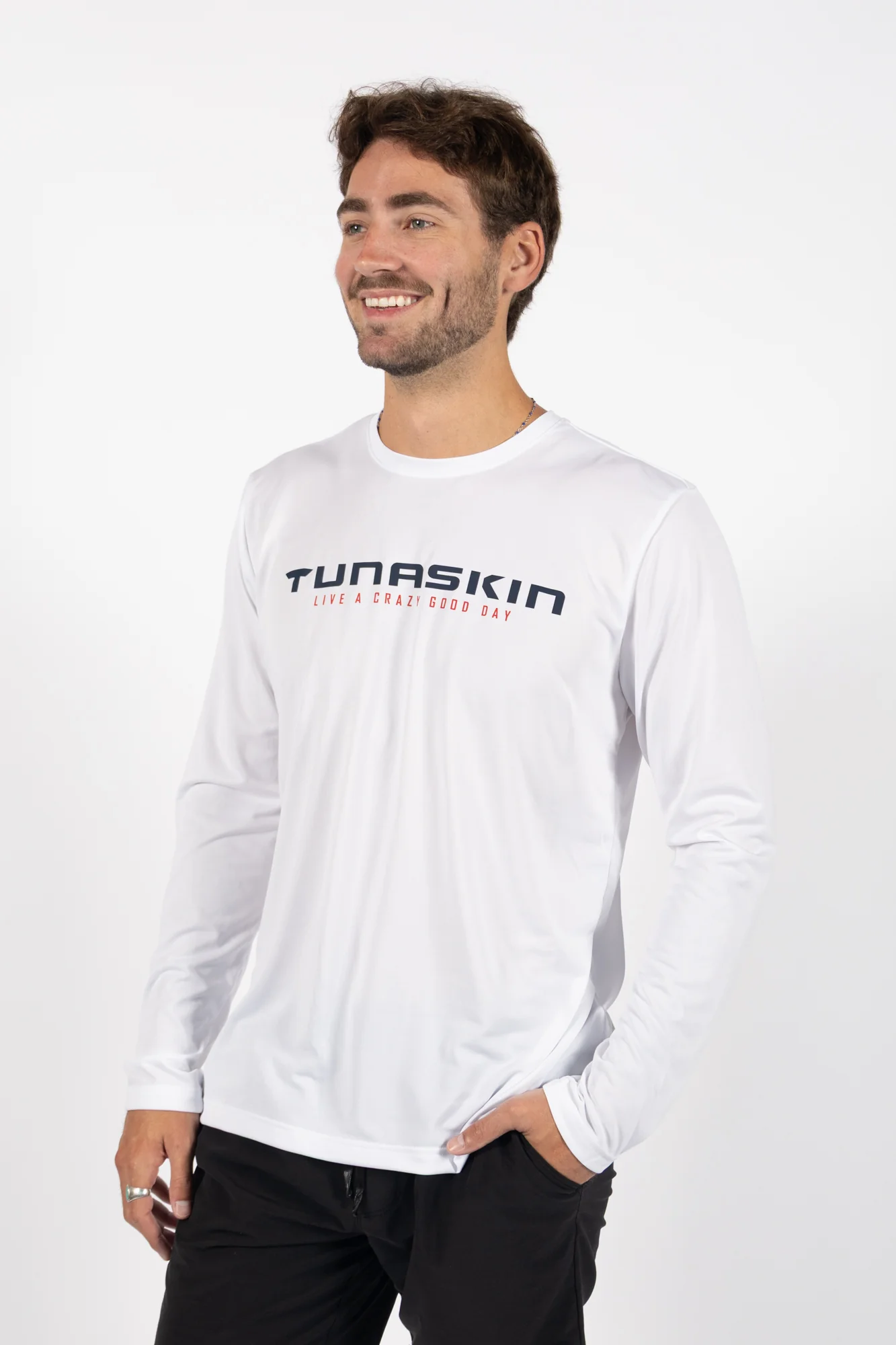 Men's Echo Performance Long Sleeve | White - Image 3