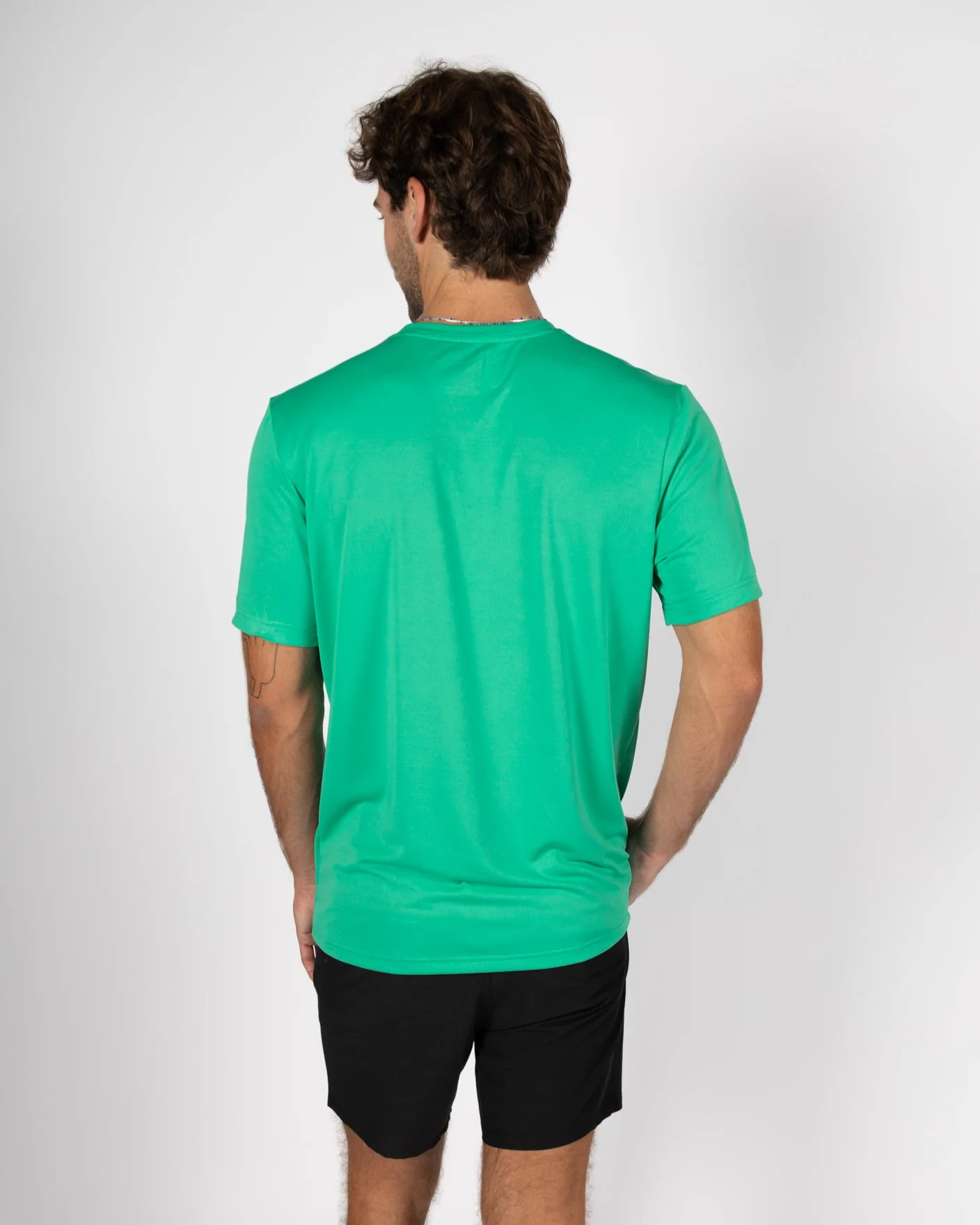 Live a Crazy Good Day | Men's Echo Performance Short Sleeve | Green Flash - Image 2