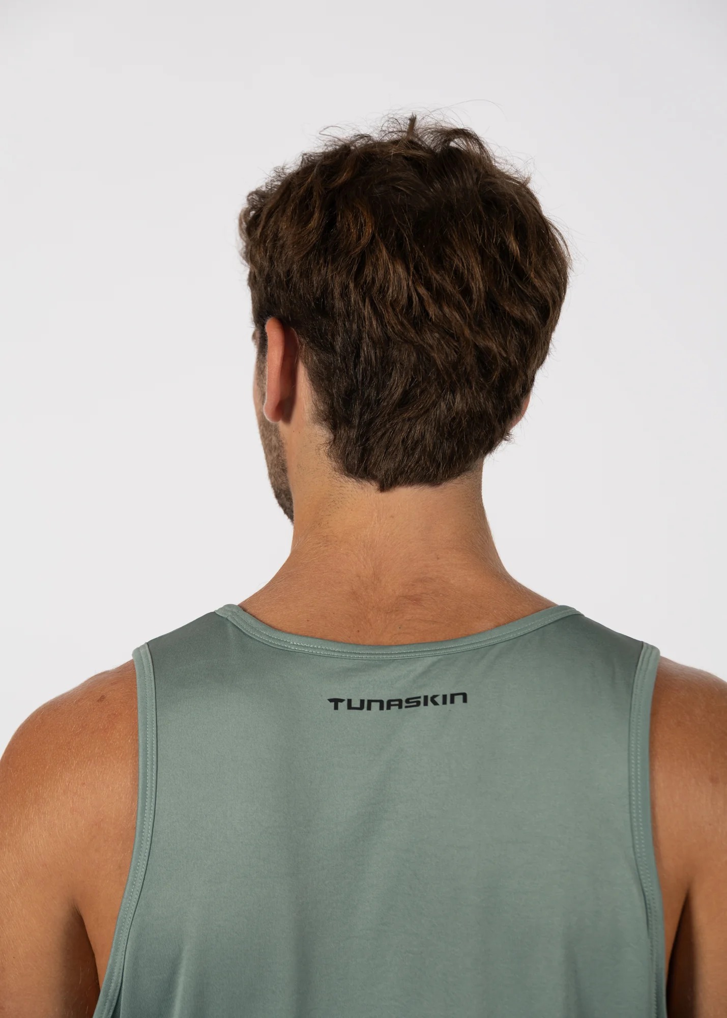 Live a Crazy Good Day | Men's Echo Performance Tank | Olive - Image 3