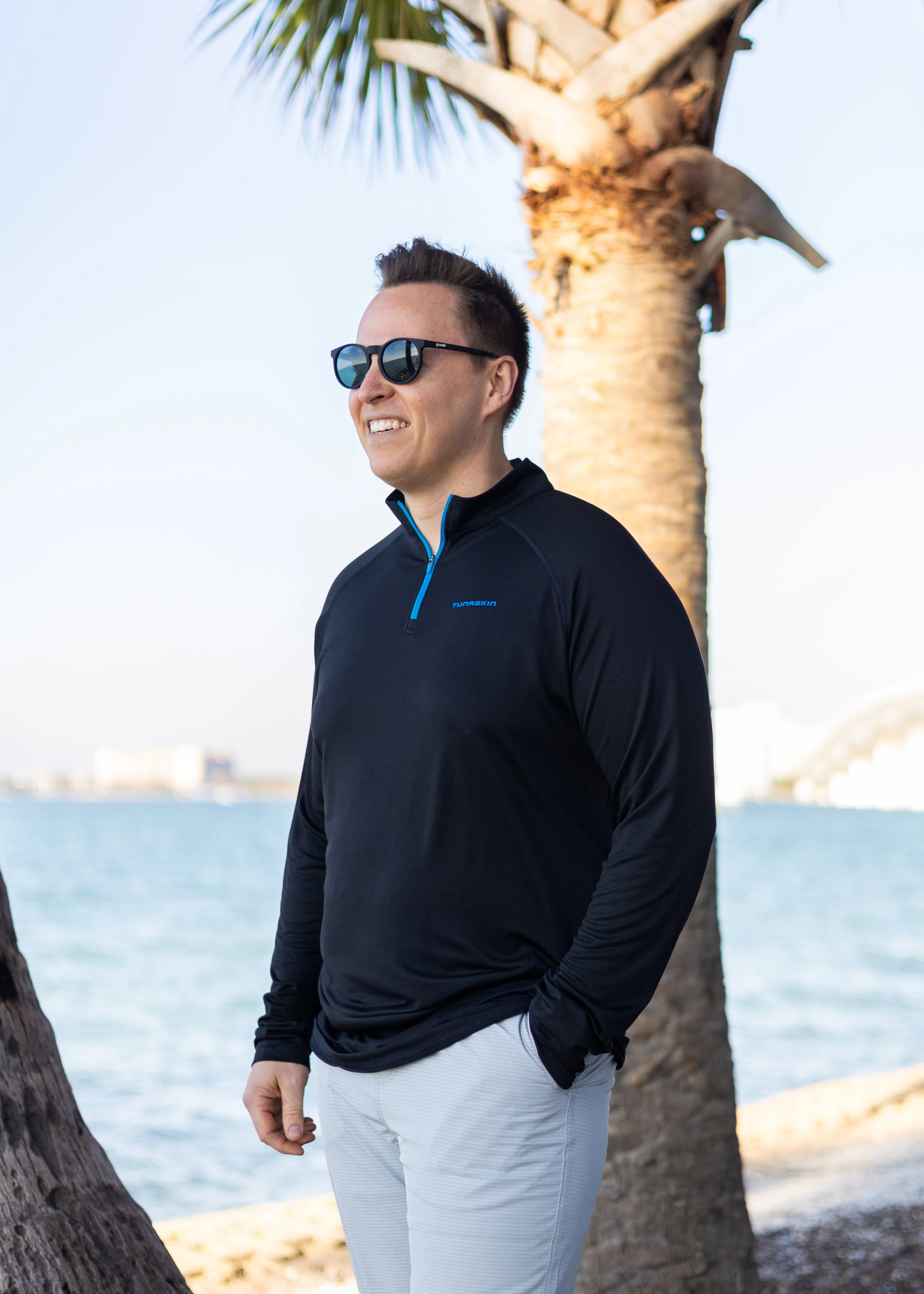 Men's Echo Performance Quarter Zip | Black - Image 3