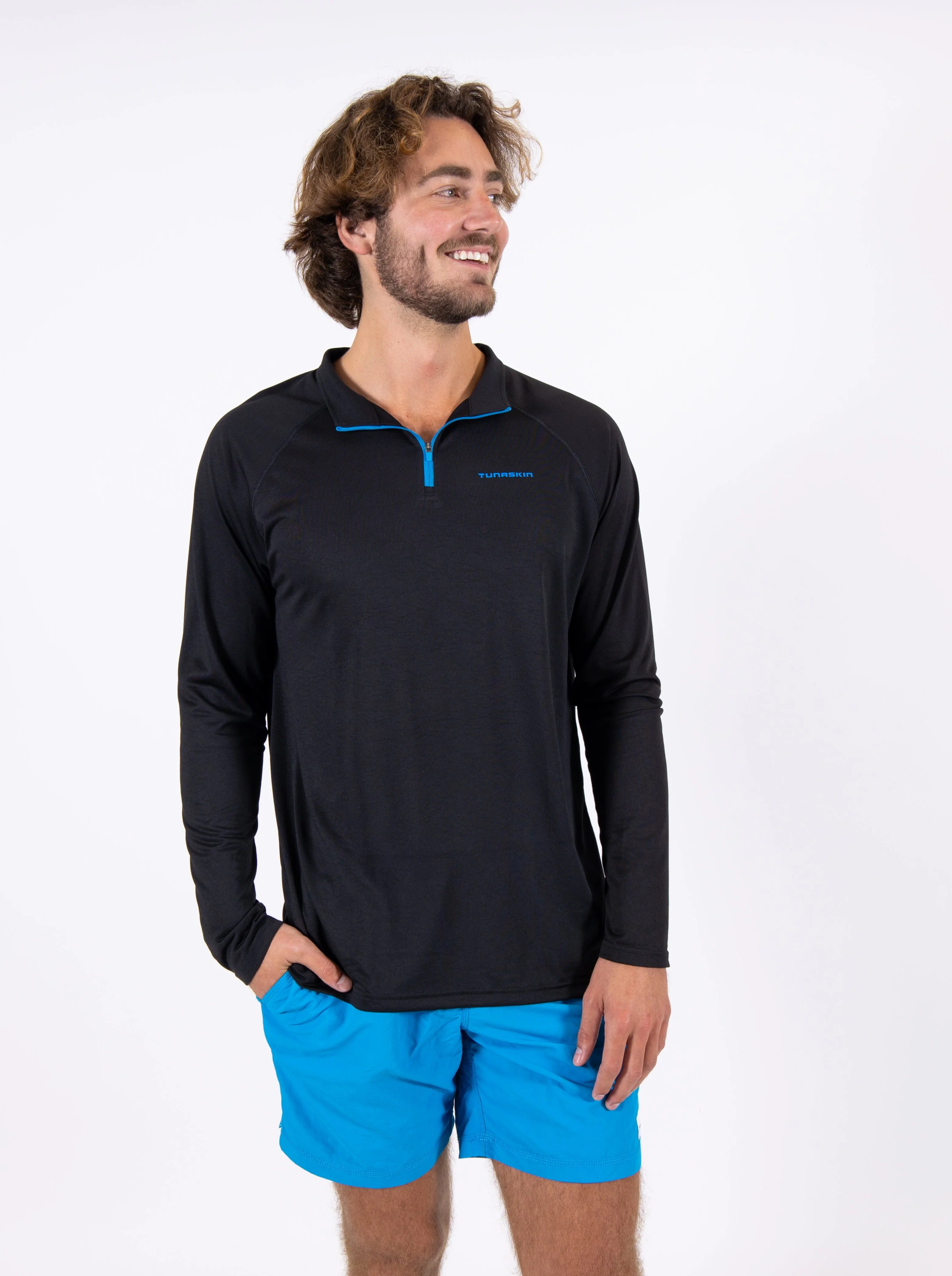 Men's Echo Performance Quarter Zip | Black - Image 4