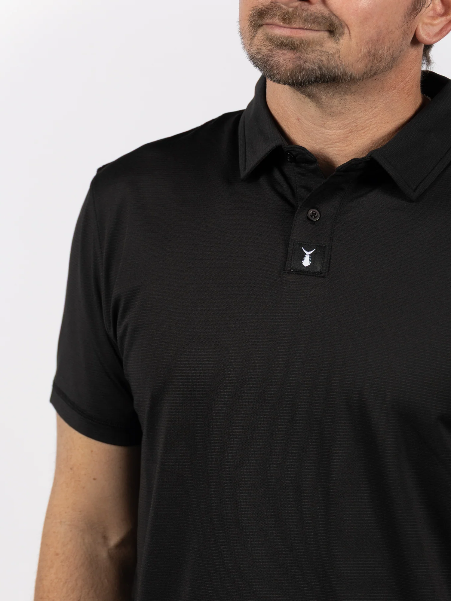 Men's Shoreline Polo | Black - Image 3