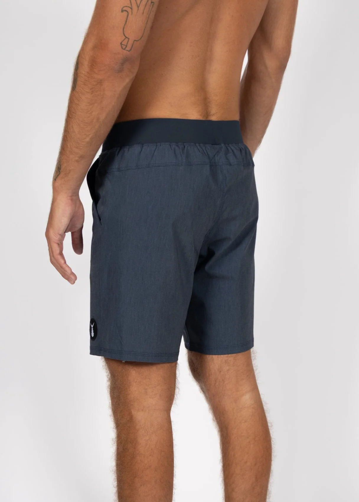 Men's Motion Shorts with Liner | Heather Navy - Image 3