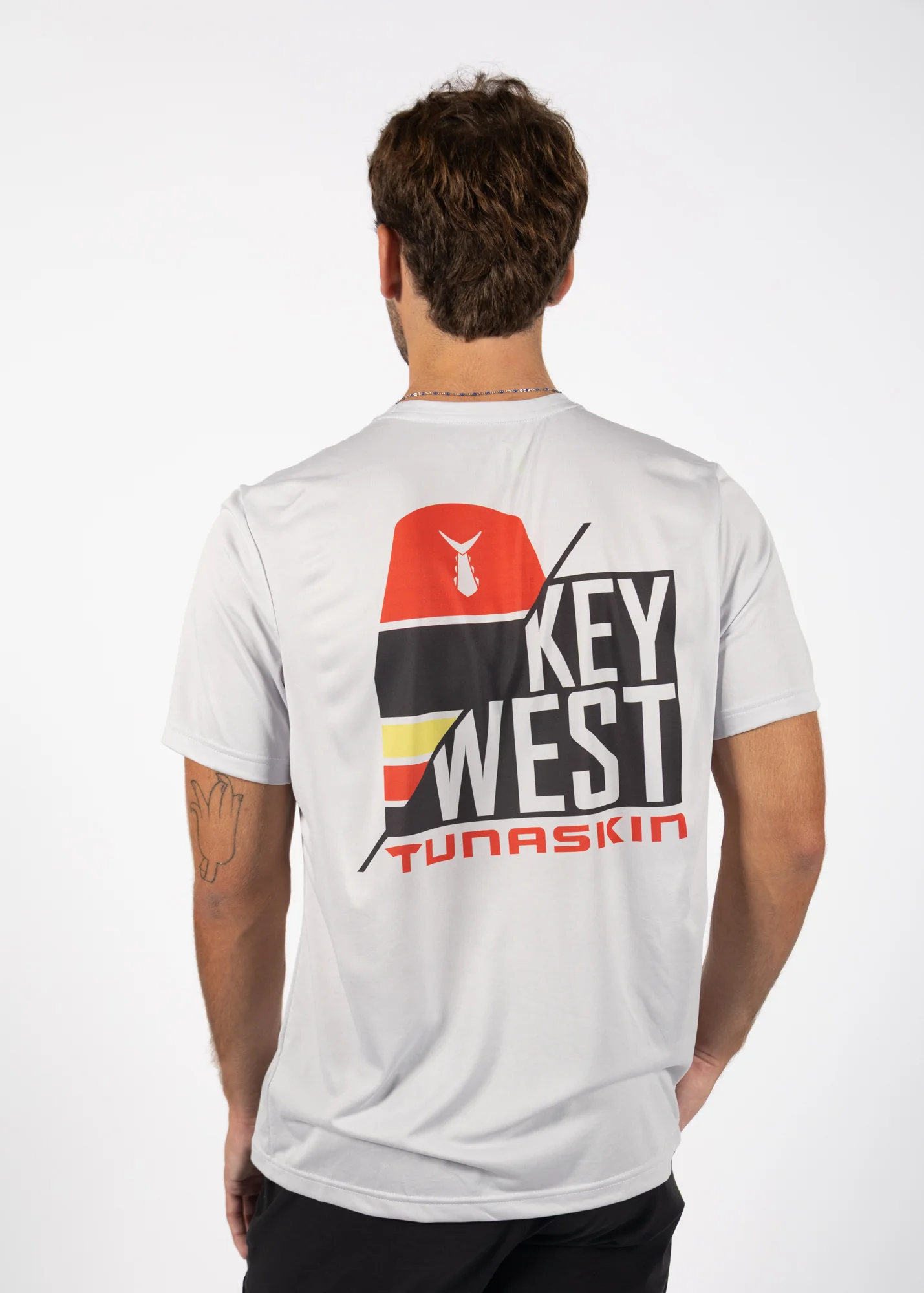 Southernmost Point | Men's Echo Performance Short Sleeve | Silver - Image 3