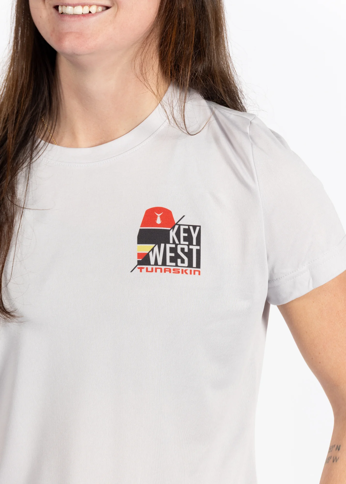 Southernmost Point | Women's Echo Performance Short Sleeve | Silver - Image 3
