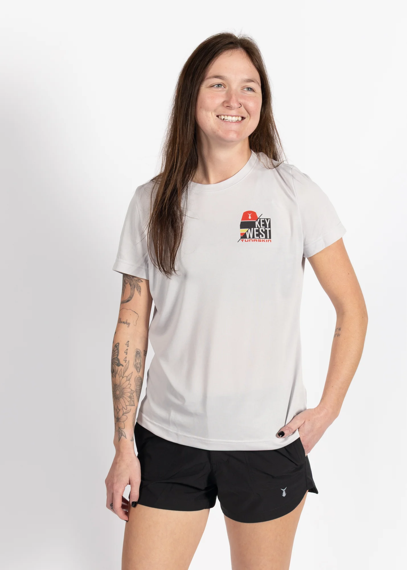 Southernmost Point | Women's Echo Performance Short Sleeve | Silver - Image 4