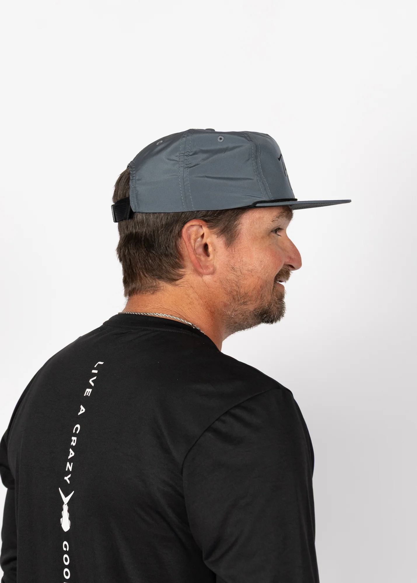 TSK Lure | High Crown Adjustable Hat | Metal Gray - Image 4