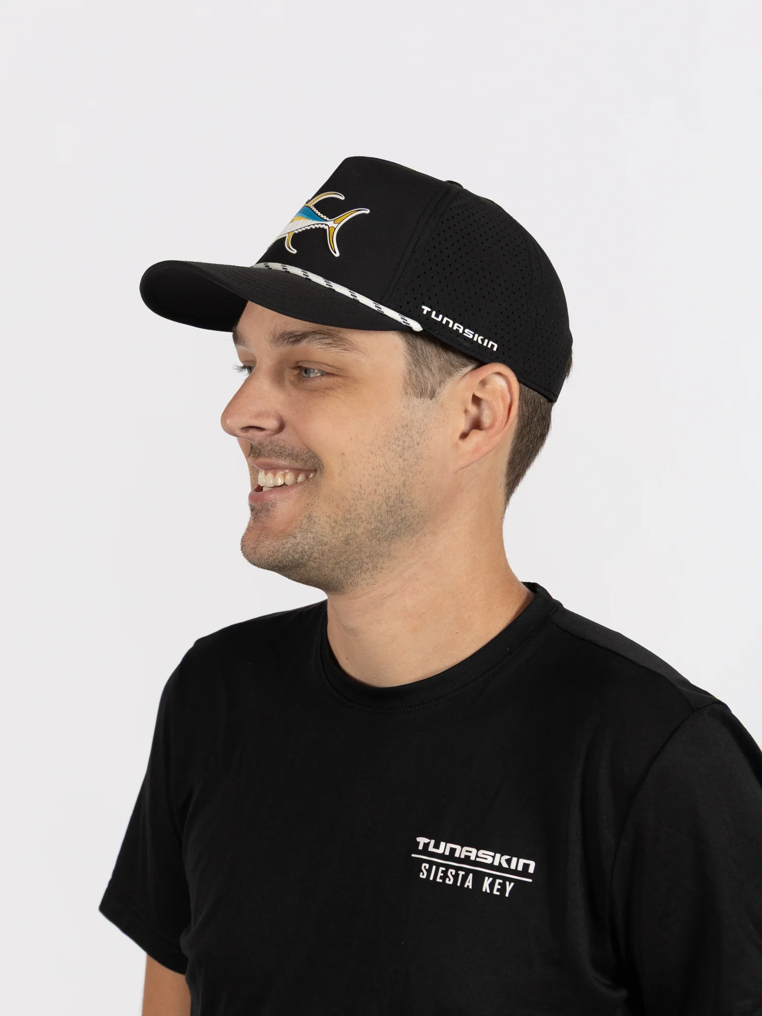 Tuna | Mid Crown Adjustable Hat | Black - Image 3