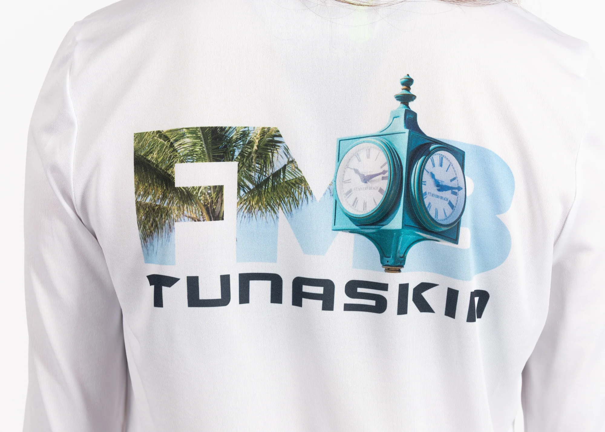 FMB Clock | Women's Echo Performance Long Sleeve | White - Image 4