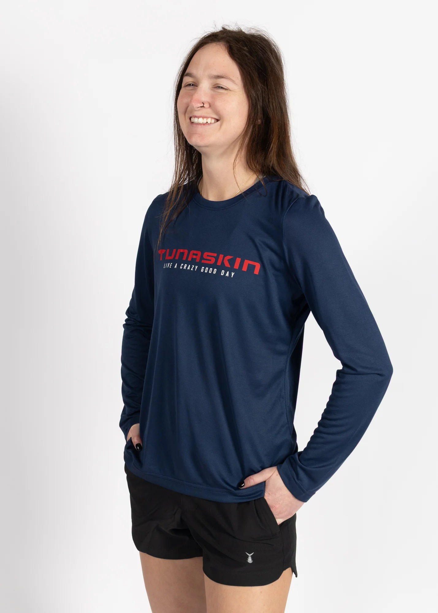 Women's Echo Performance Long Sleeve | Navy - Image 2