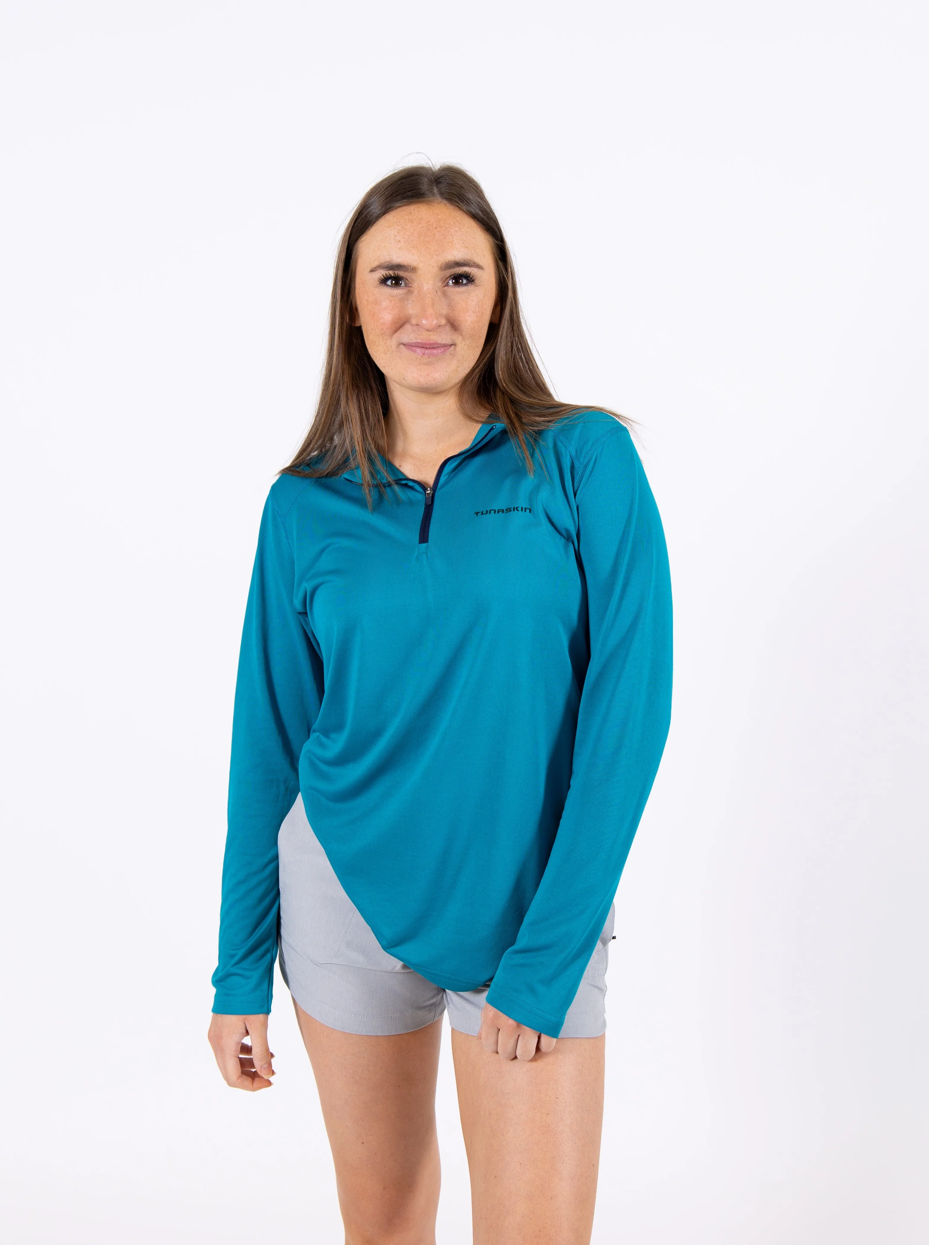 Women's Echo Performance Quarter Zip | Teal - Image 3