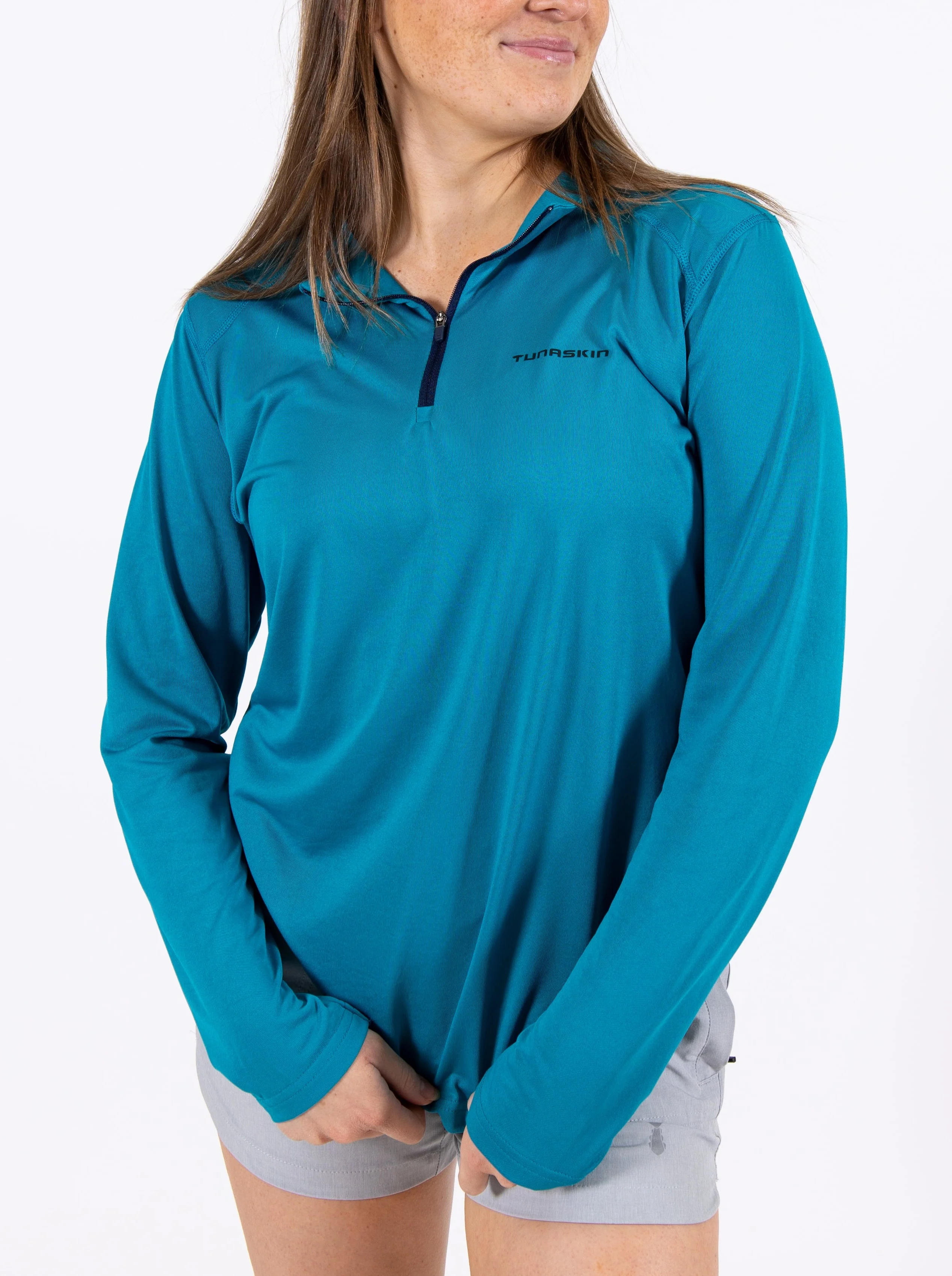 Women's Echo Performance Quarter Zip | Teal - Image 4