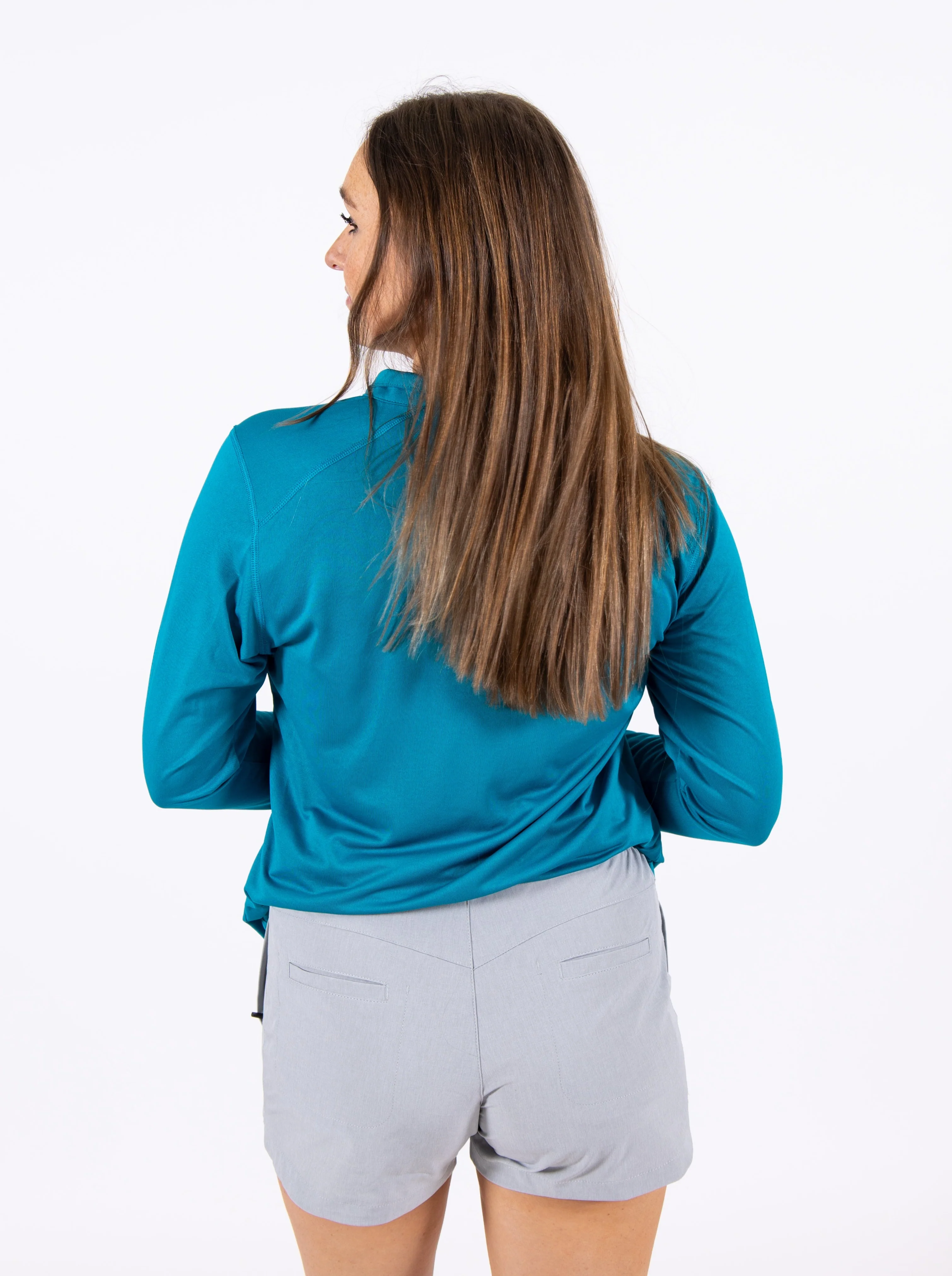 Women's Echo Performance Quarter Zip | Teal - Image 5