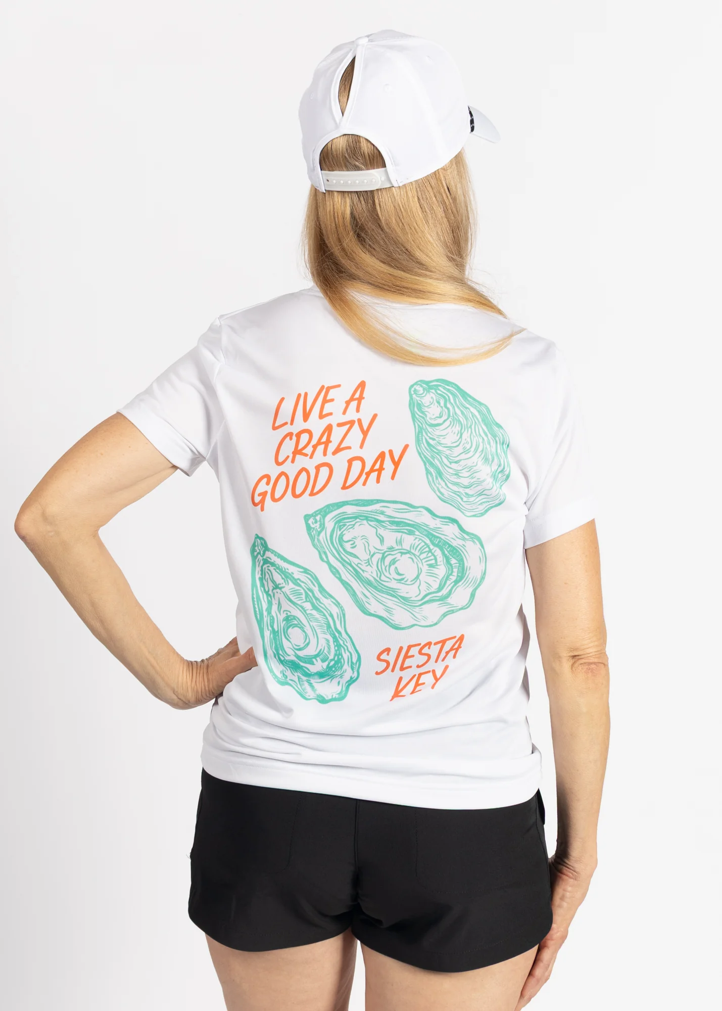 Siesta Key Oyster | Women's Echo Performance Short Sleeve | White