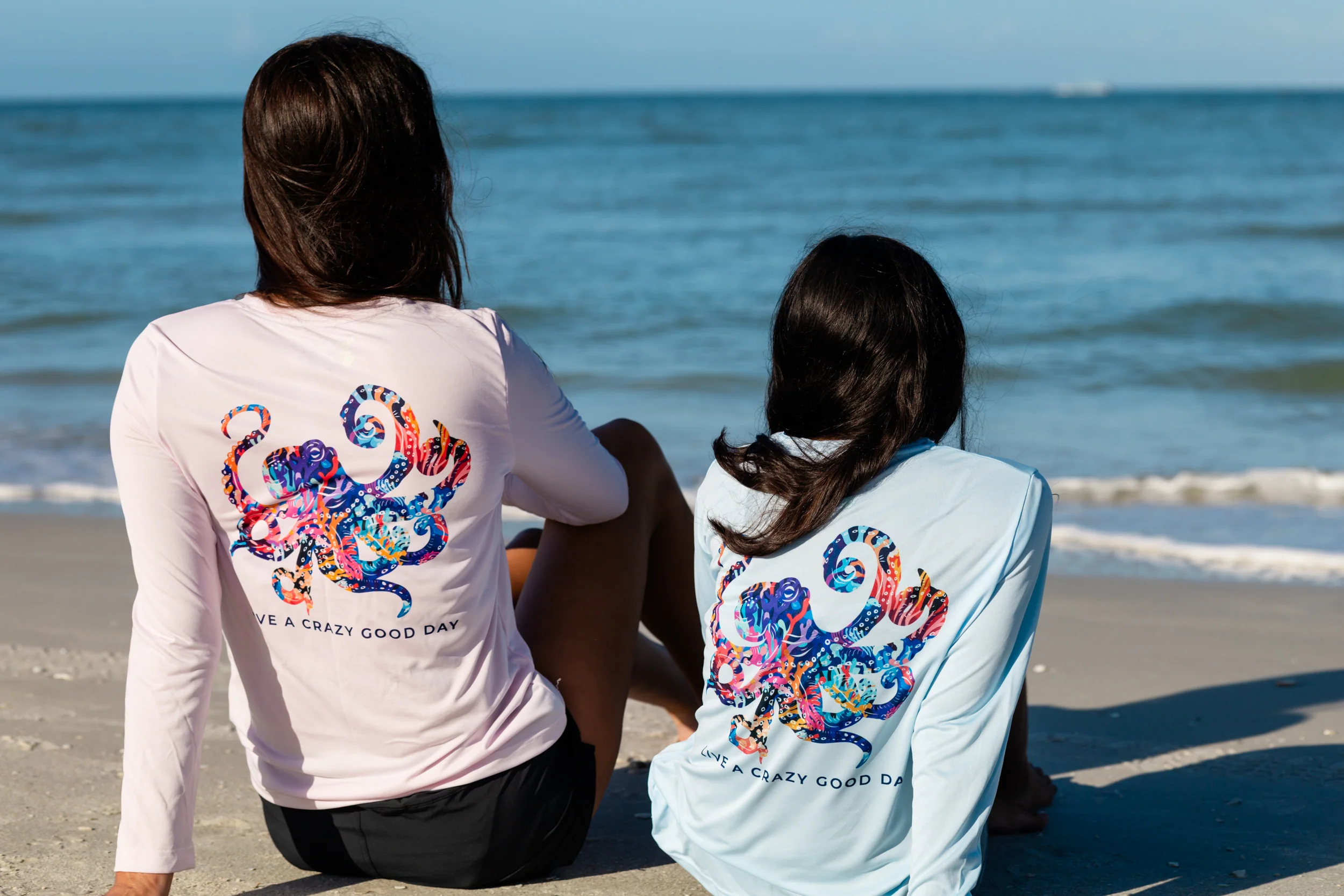 Octopus | Youth Echo Performance Long Sleeve | Ice Blue - Image 3