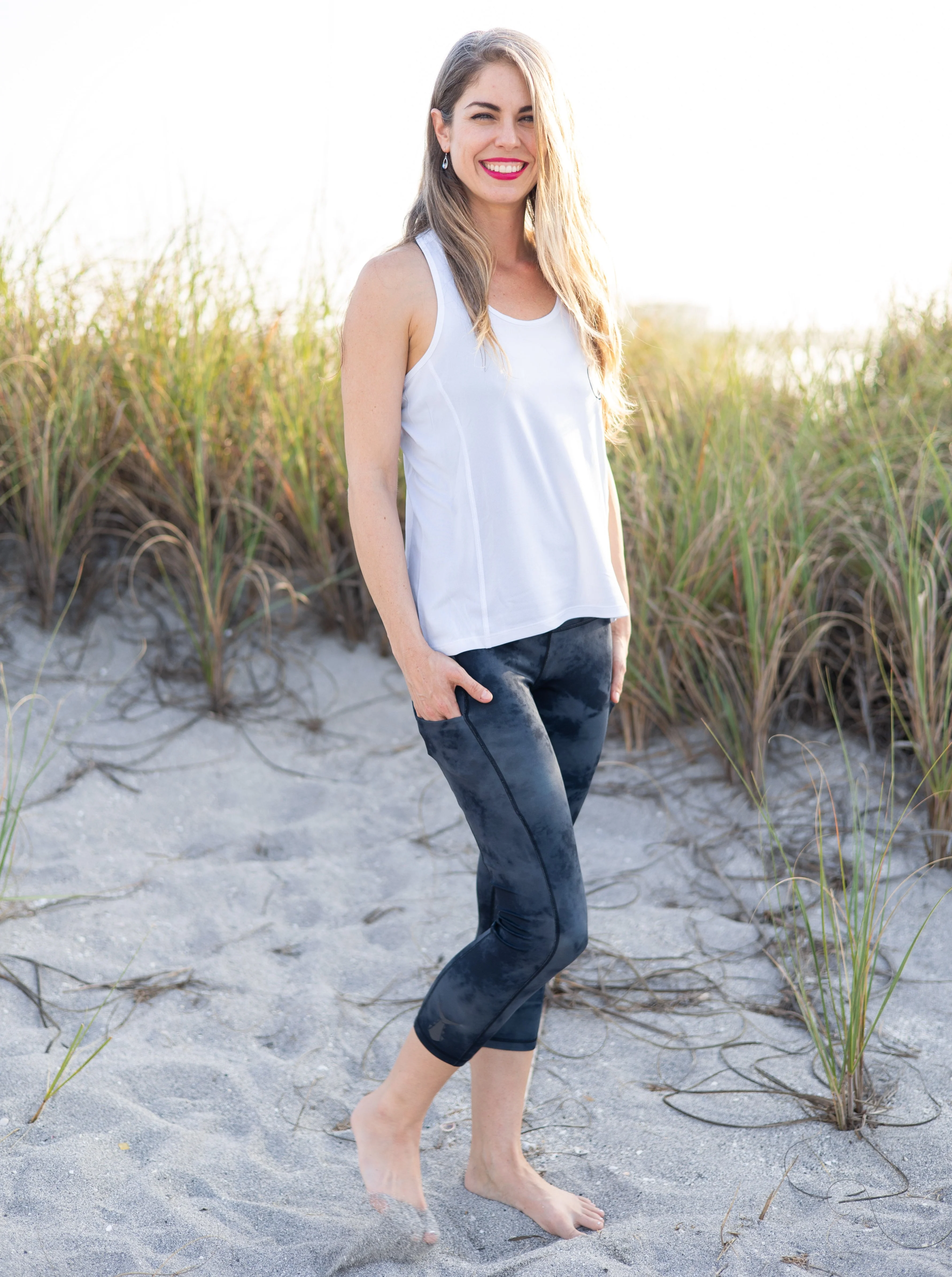 Women's Cropped Leggings | Charcoal - Image 3